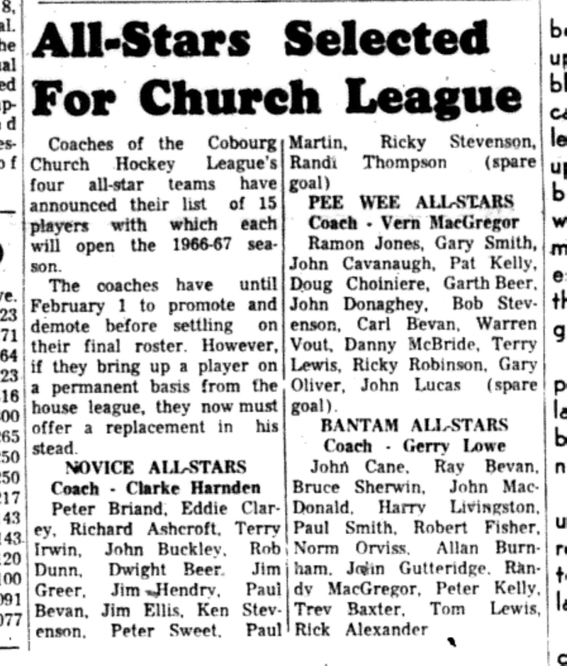 1966-10-26 Hockey -Boys -CCHL All Stars