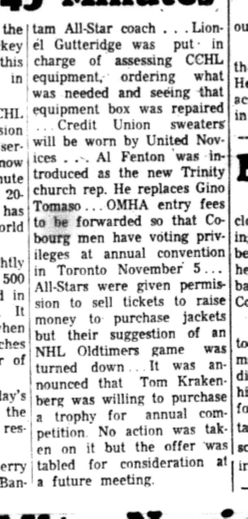 1966-10-26 Hockey -Boys -CCHL Games To Last 45 Minutes-C