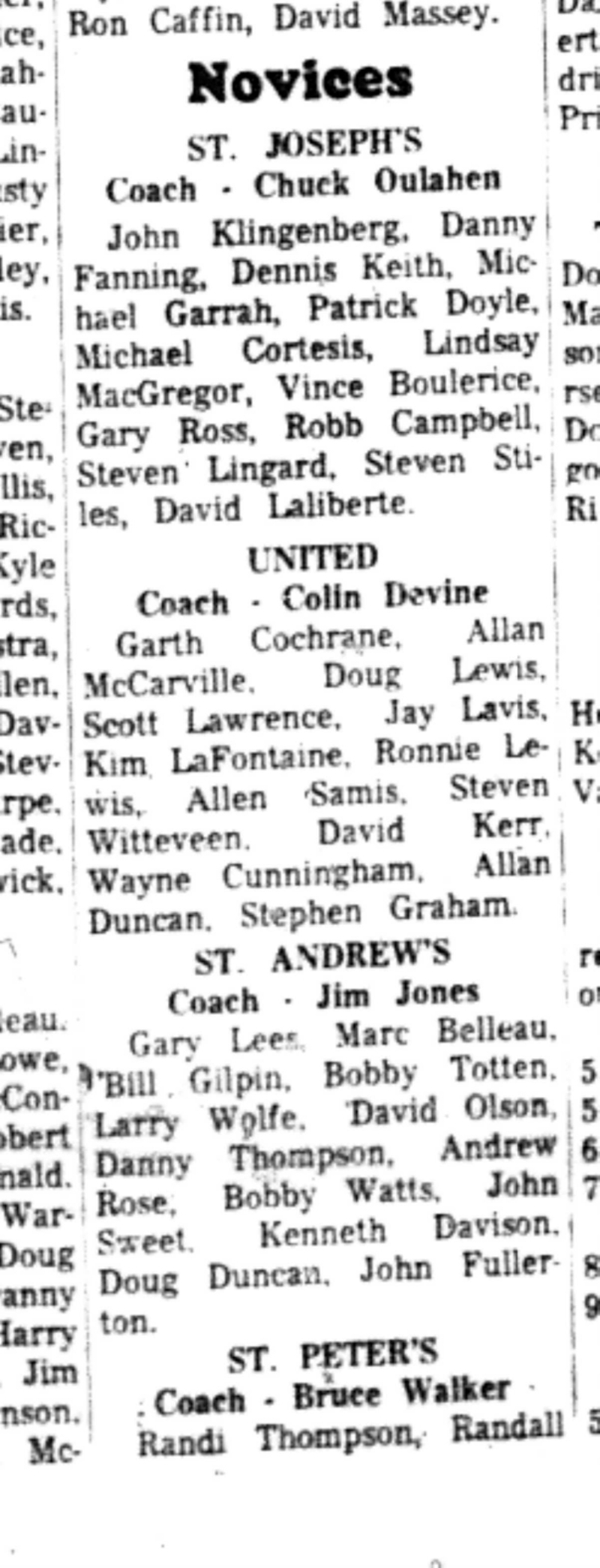 1966-10-26 Hockey -Boys -CCHL Novice Rosters-A