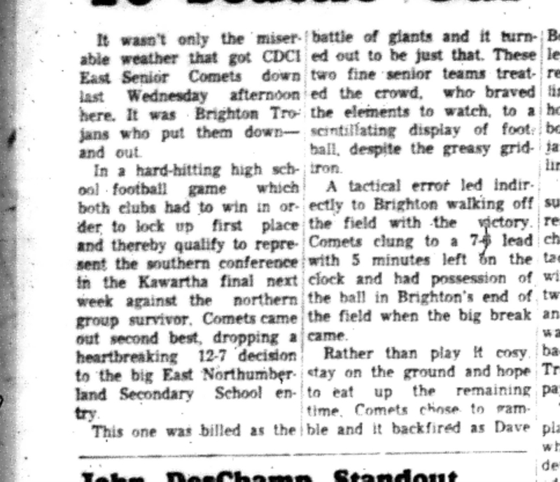 1966-10-26 School -Football -Boys -CDCI East vs Brighton-B