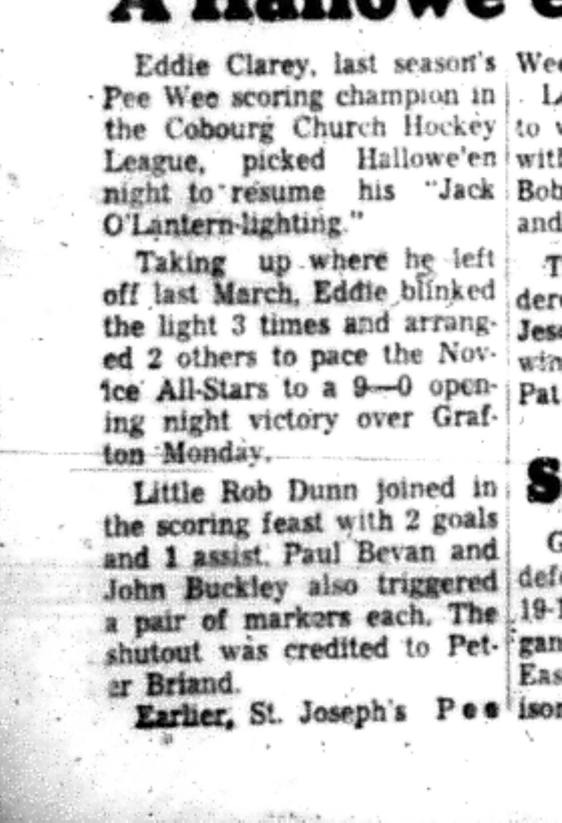 1966-11-02 Hockey -Boys -CCHL-All Stars vs Grafton-B