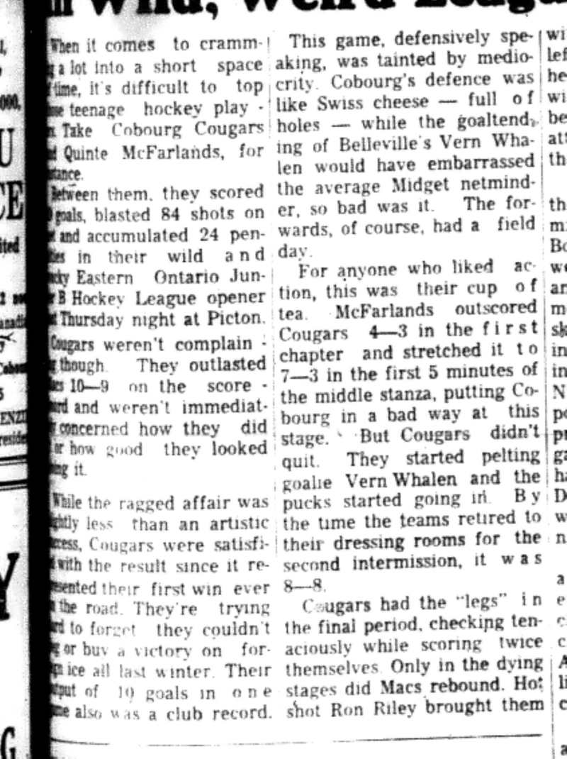 1966-11-02 Hockey -Boys -Cobourg vs Quinte-B