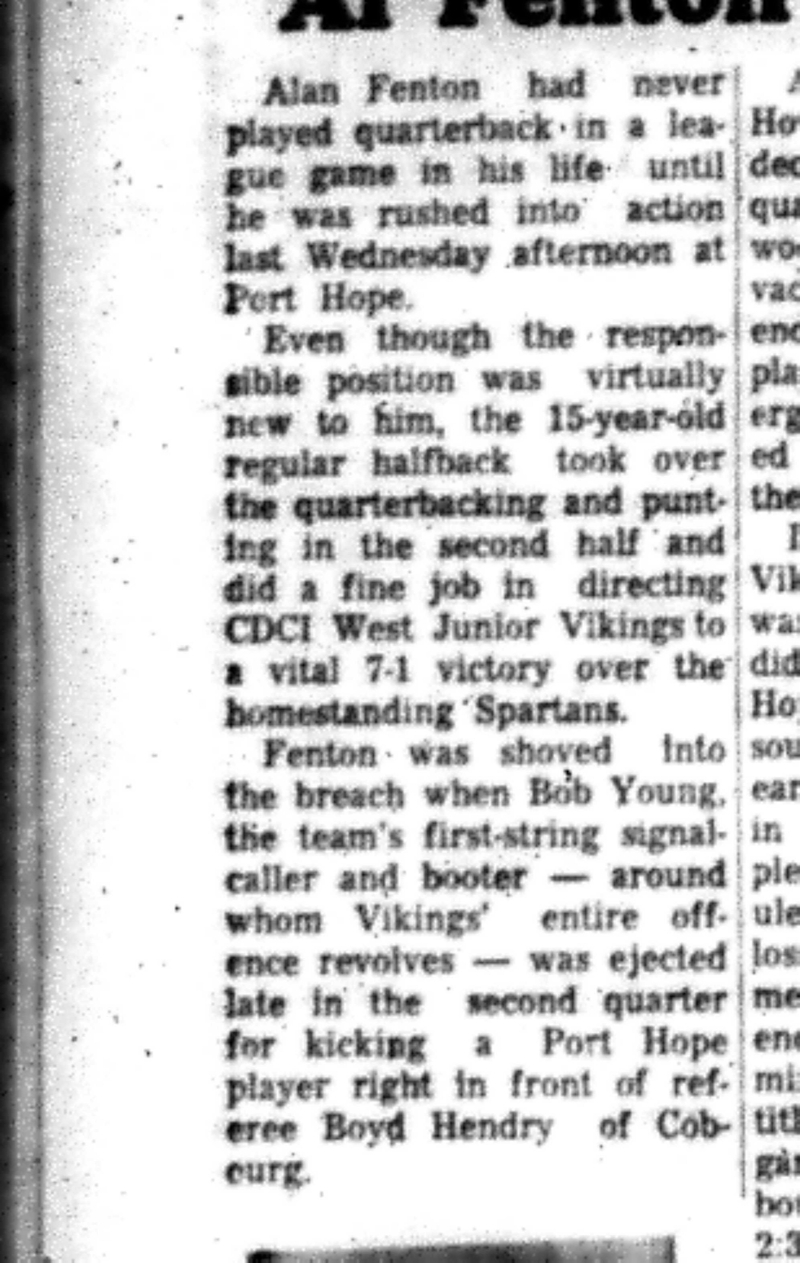 1966-11-02 School -Football -Boys -CDCI West vs Port Hope-B