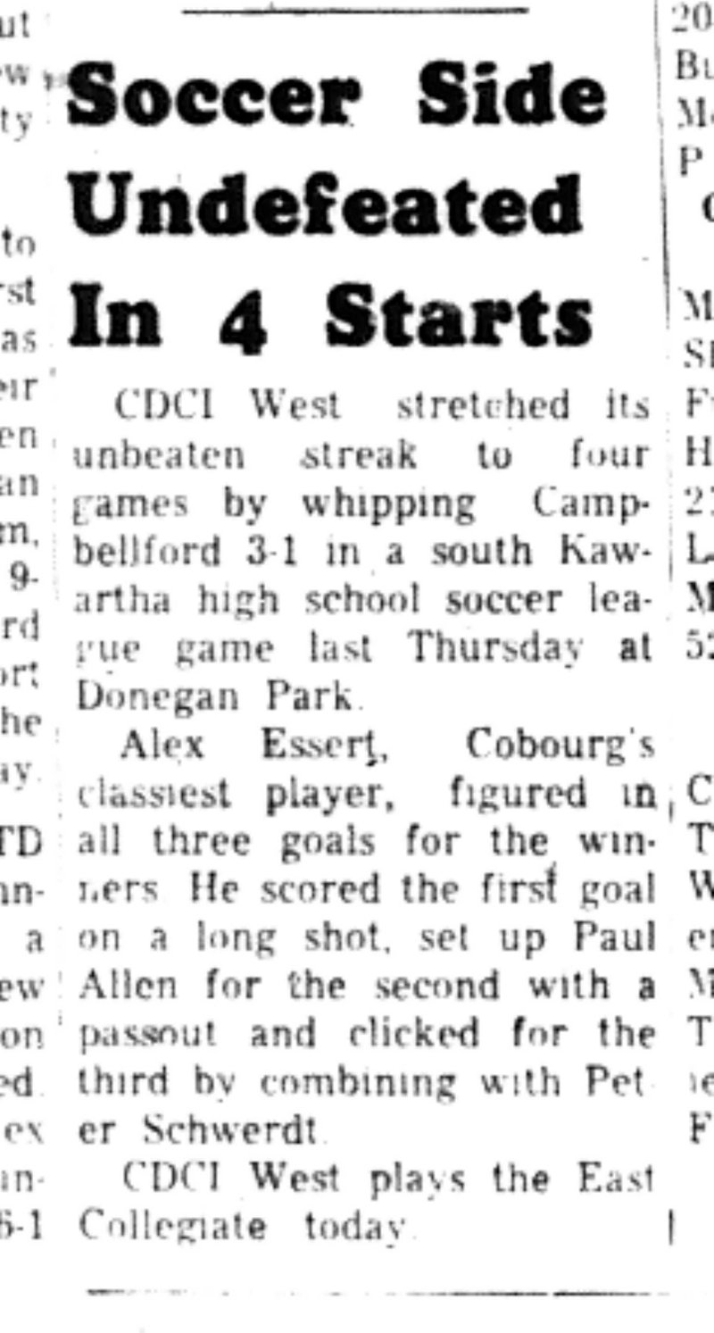 1966-11-02 School -Soccer -Boys -CDCI West vs Campbellford