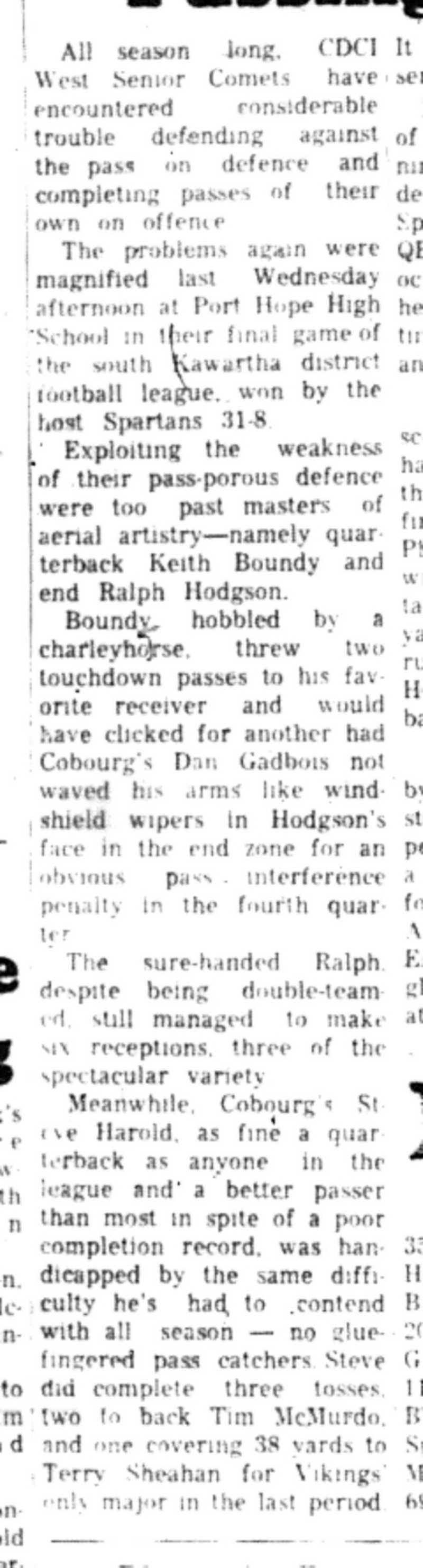 1966-11-02 School -Soccer -CDCI West Seniors Finish Undefeated-C