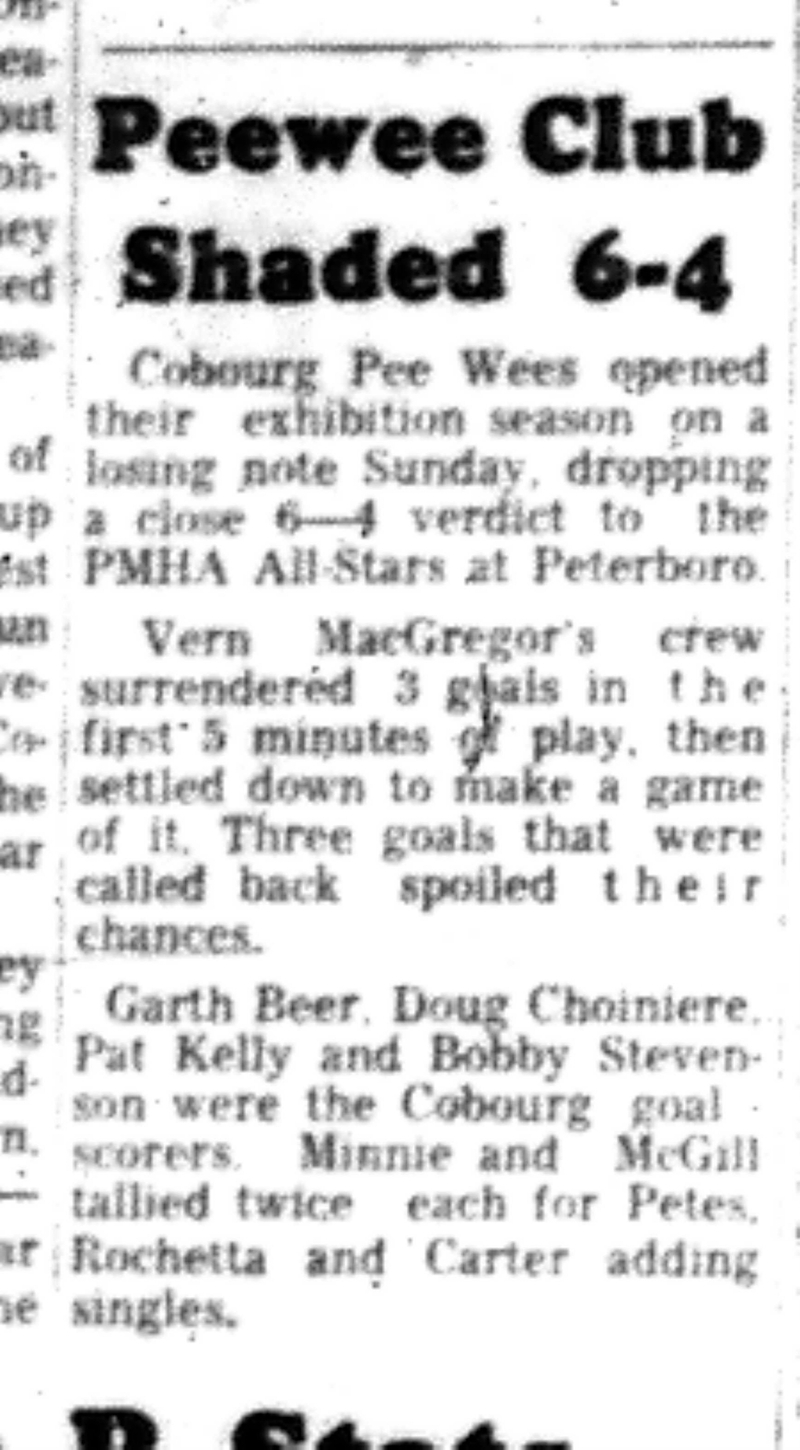 1966-11-09 Hockey -Boys -Cobourg Peewees vs Peterborough