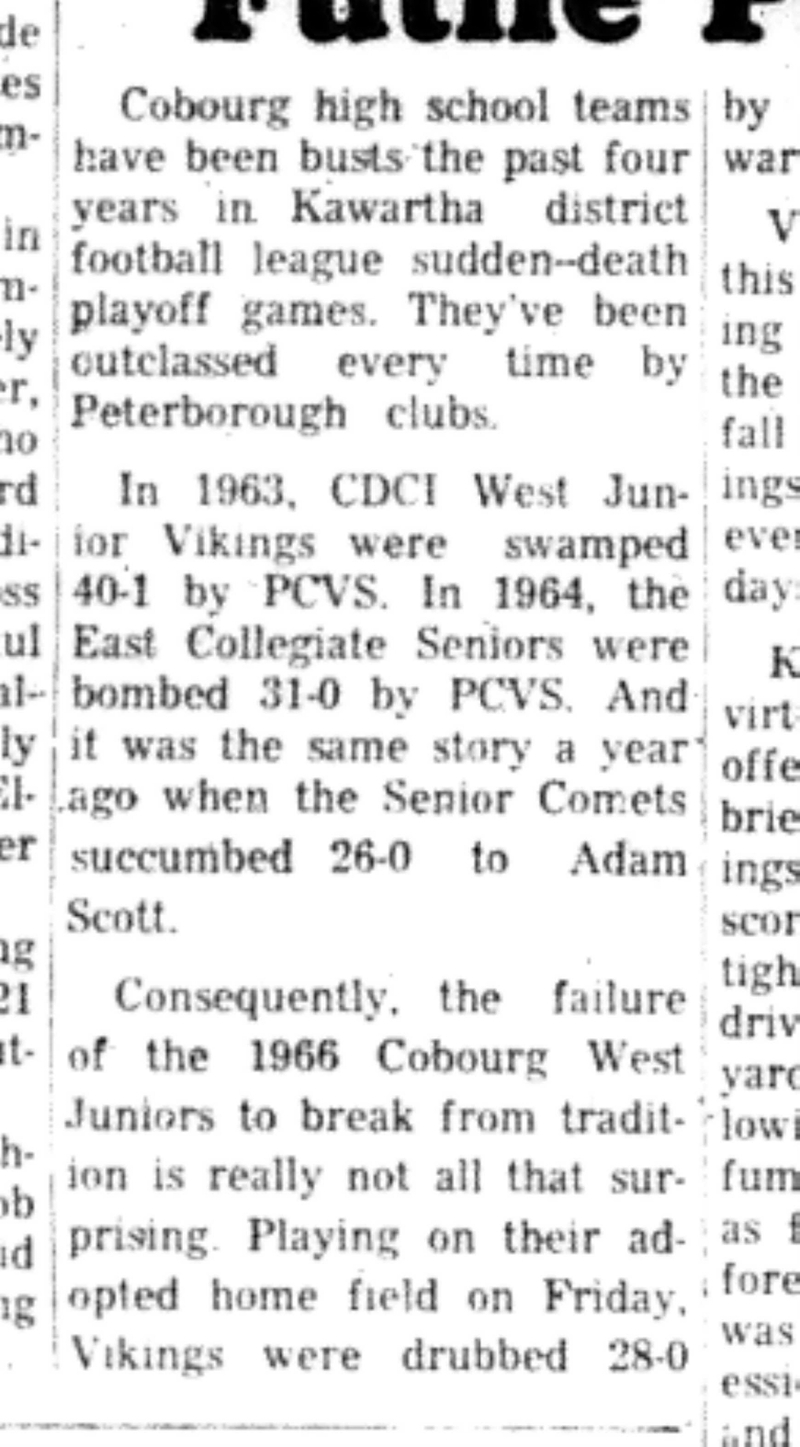 1966-11-09 School -Football -Boys -CDCI West Bad Playoff History-B