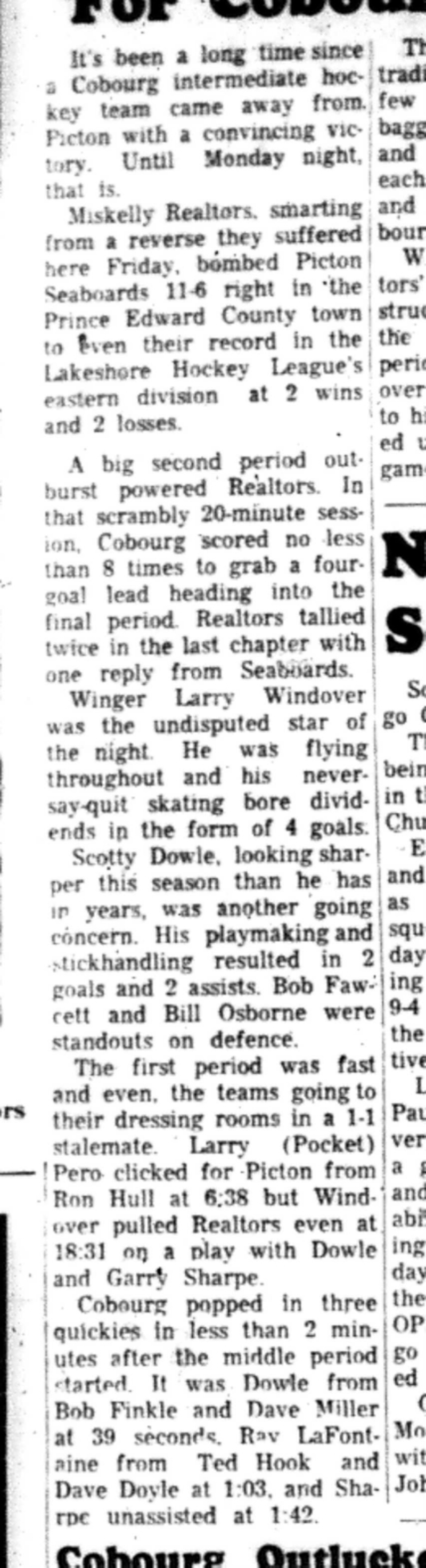 1966-11-16 Hockey -Boys -Cobourg Intermediate vs Picton-B