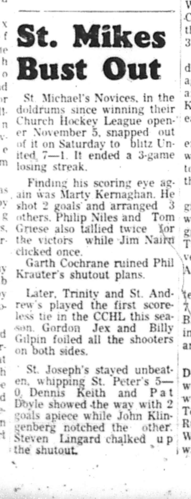 1966-12-07 Hockey -Boys -CCHL-St Michaels vs St Andrews