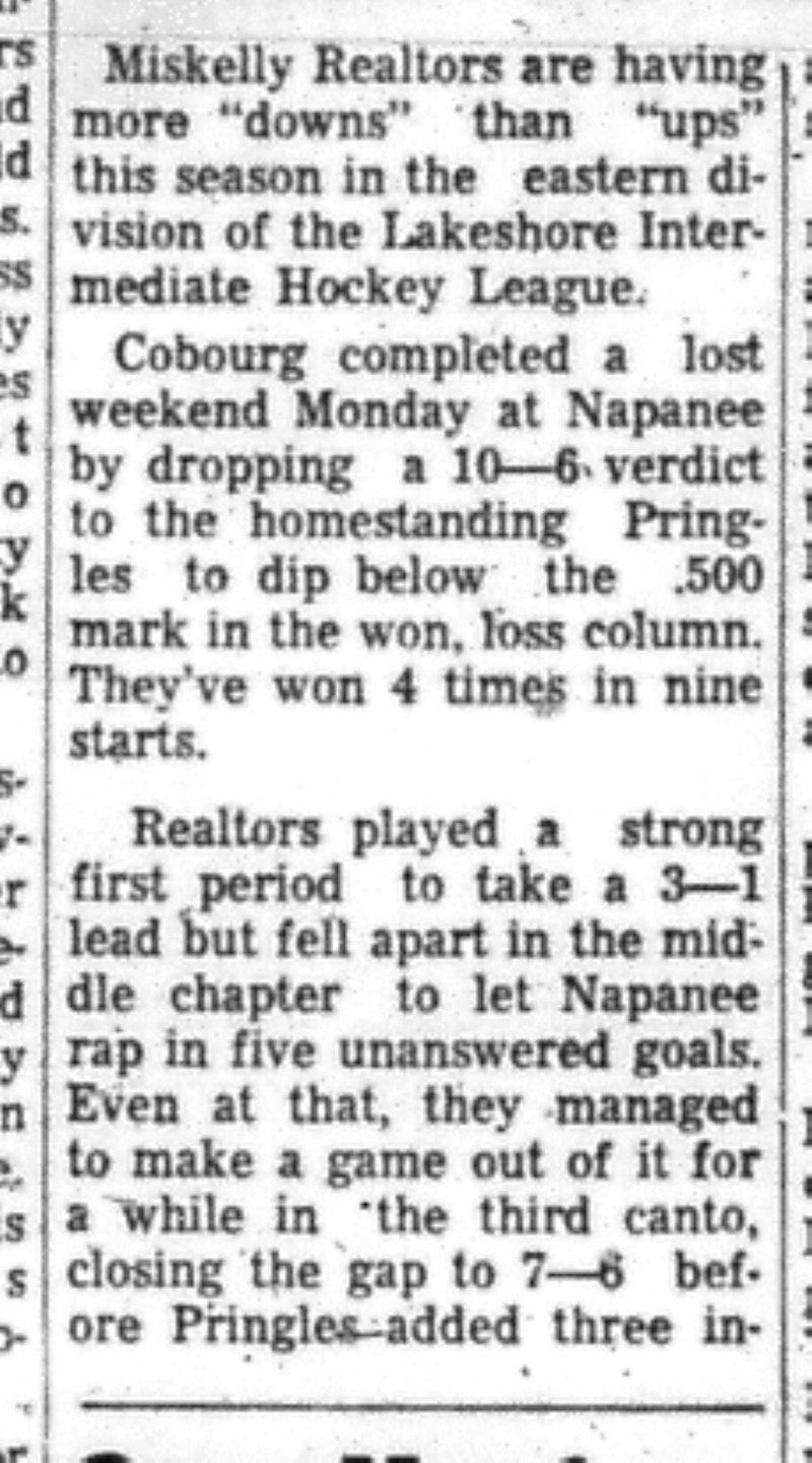 1966-12-07 Hockey -Boys -Intermediates-Cobourg vs Napanee-B