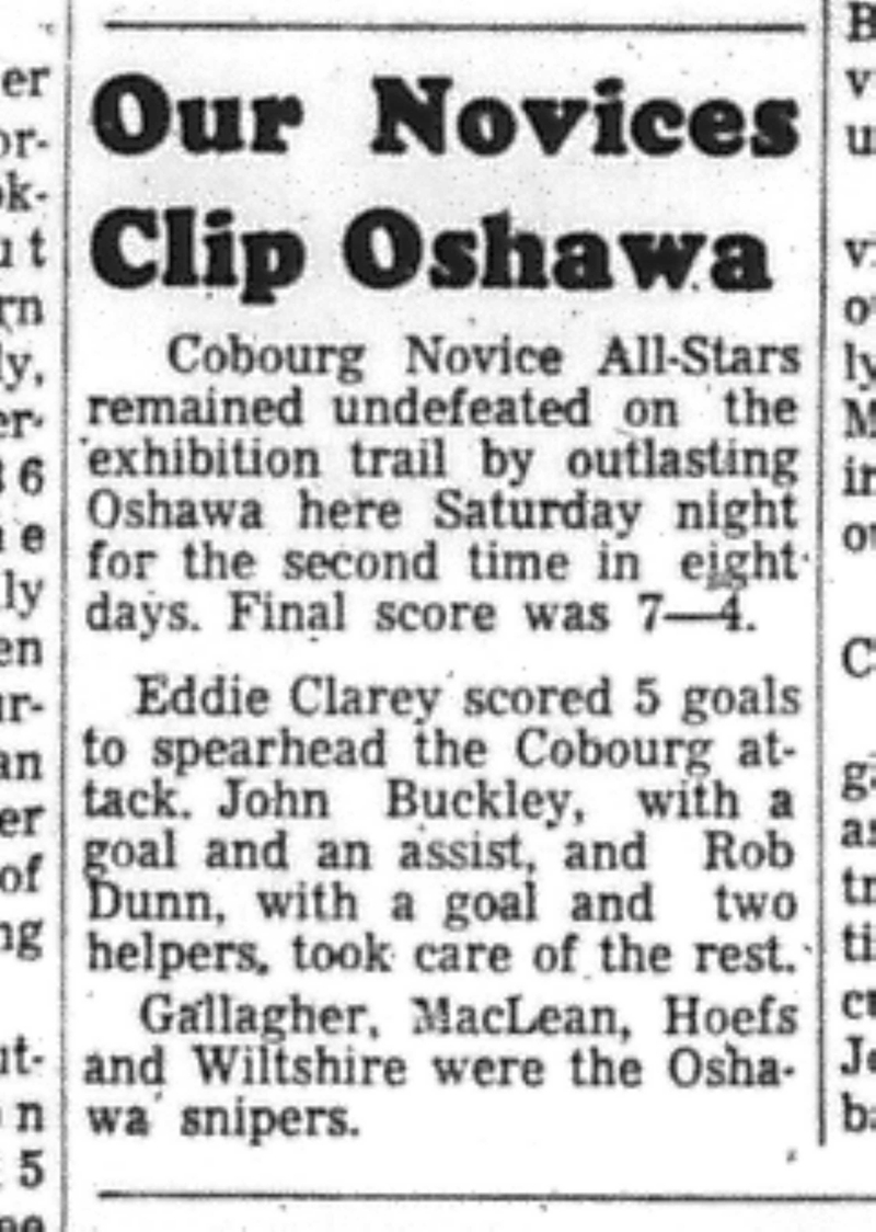 1966-12-07 Hockey -Boys -Novice All Stars vs Oshawa