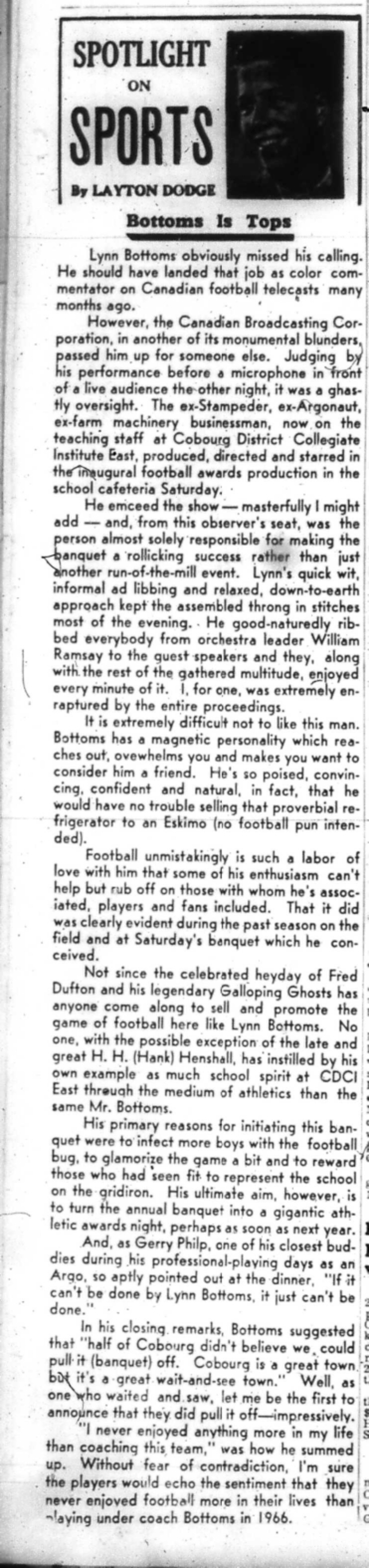 1966-12-07 Layton Dodge -Spotlight On Sports