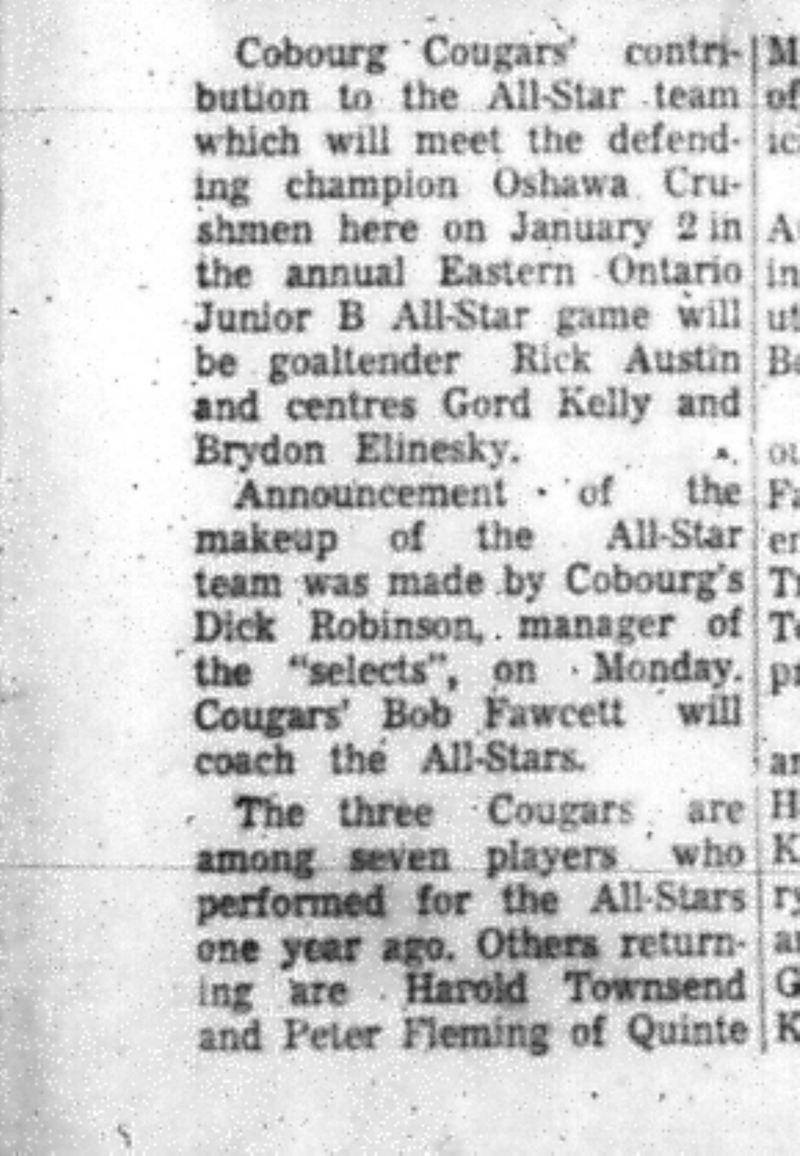 1966-12-21 Hockey -Boys -3 Cougars Make Junior B All Star Team-B