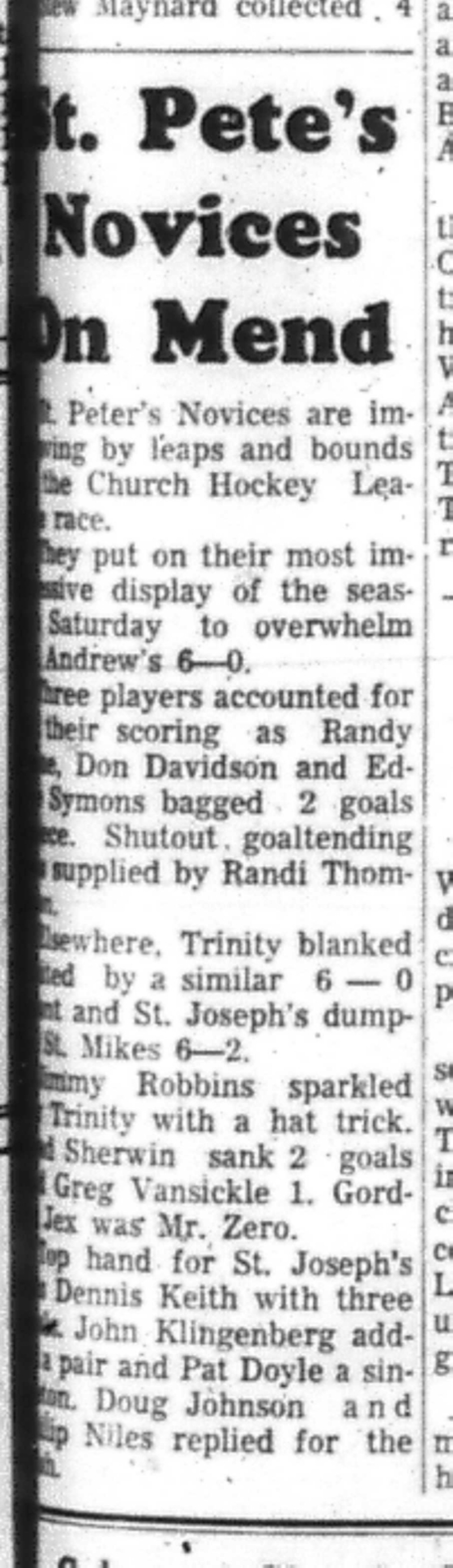 1966-12-21 Hockey -Boys -CCHL-St Peters vs St Andrews