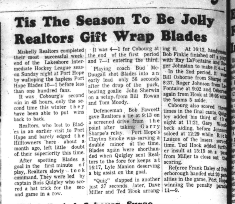 1966-12-21 Hockey -Boys -Miskelly Realtors vs Port Hope