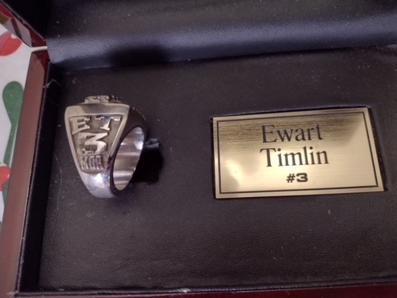 Ewart Timlin Hall of Fame Ring