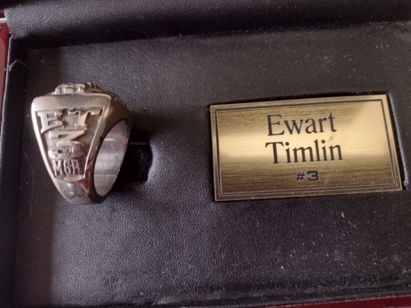 Ewart Timlin Hall of Fame Ring