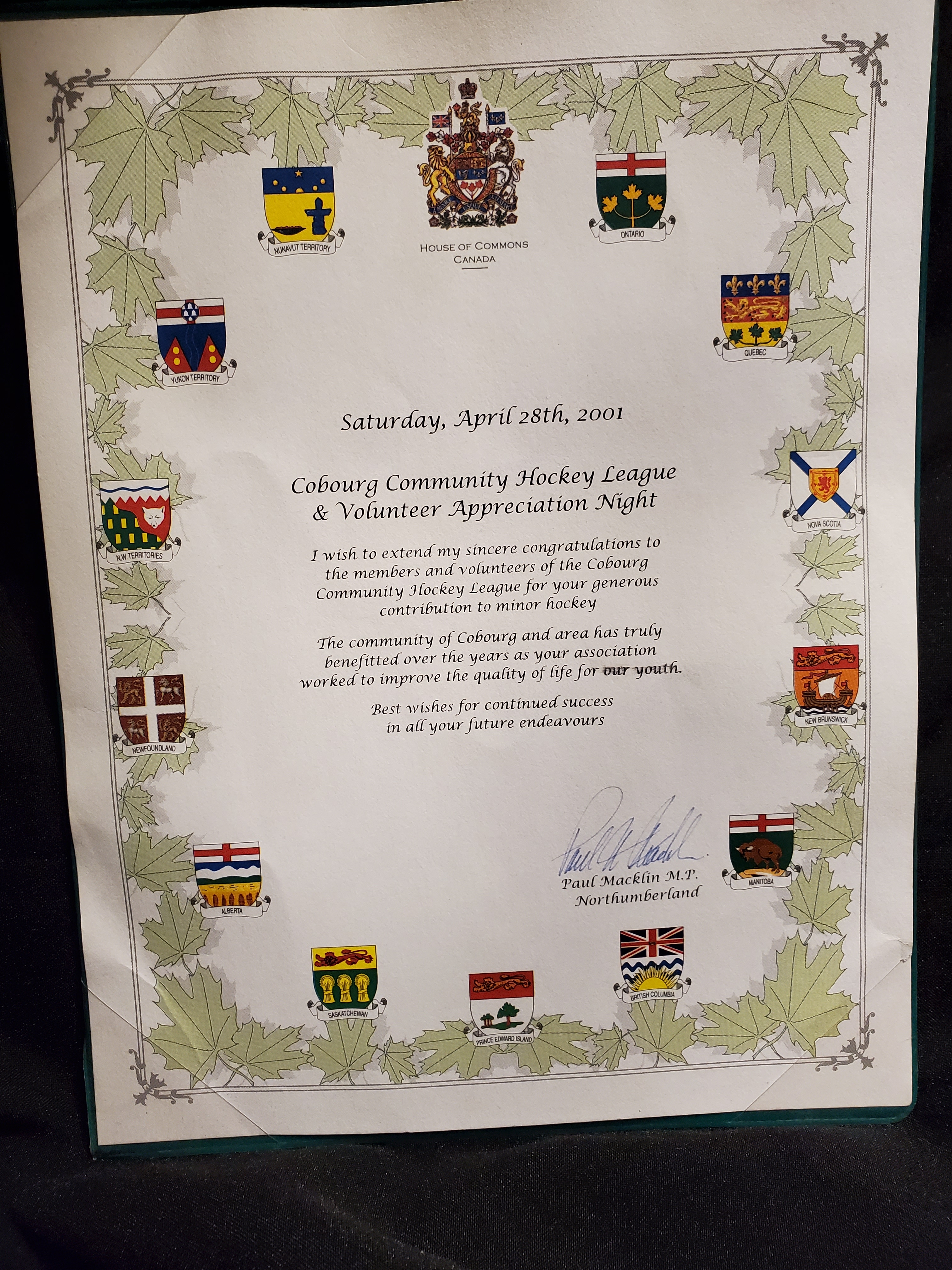 CCHL Certificate-2