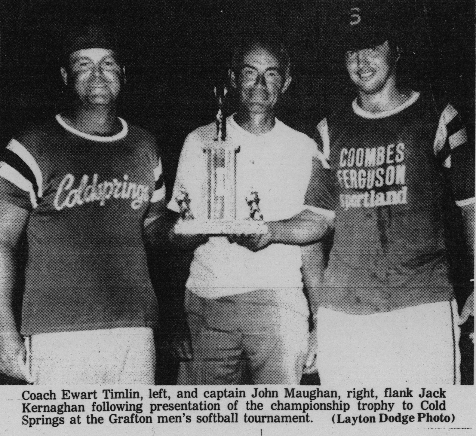 Softball -Grafton Tournament -1974 -Mens-A Champs-Cold Springs