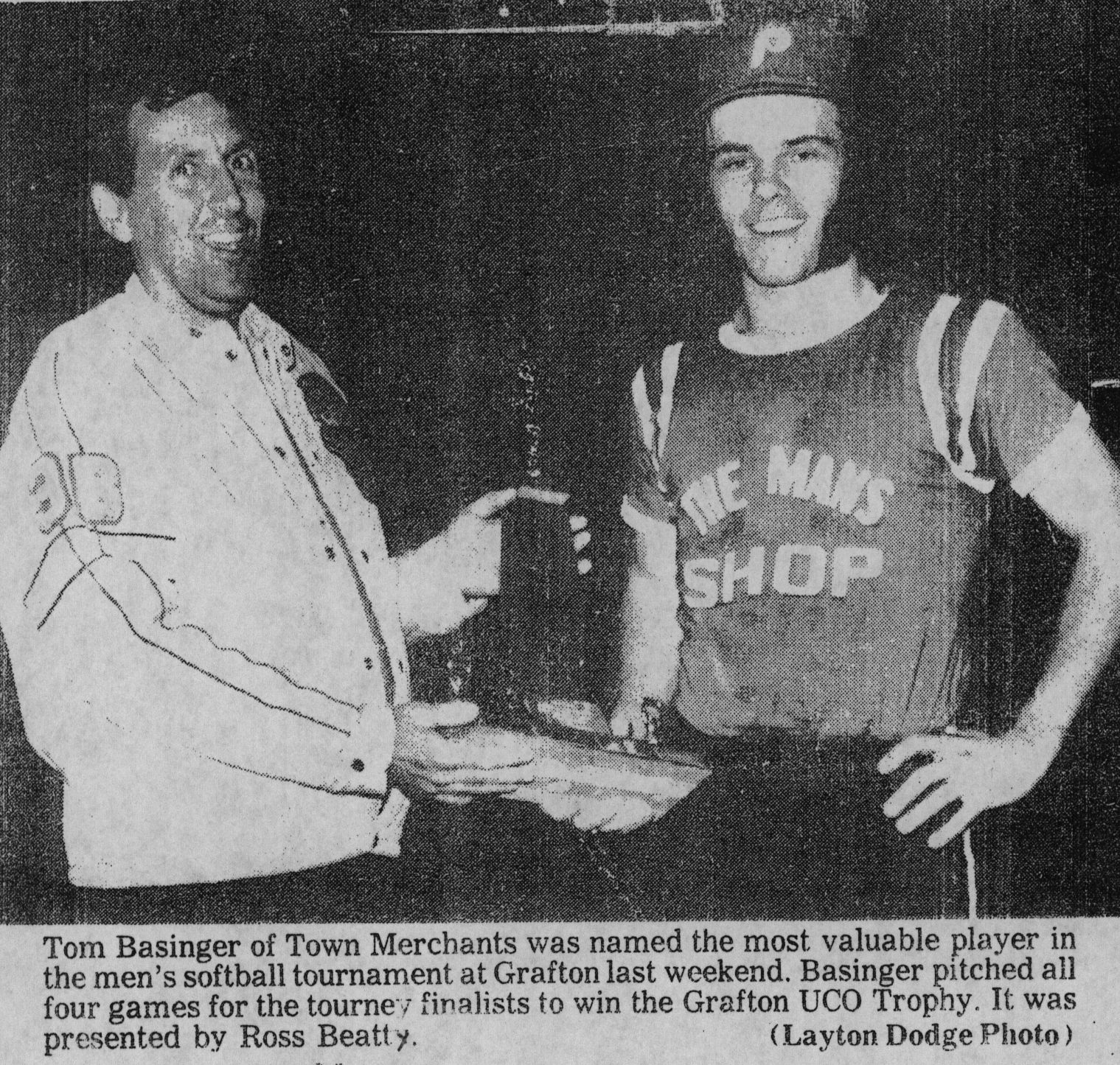 Softball -Grafton Tournament -1974 -Mens-MVP