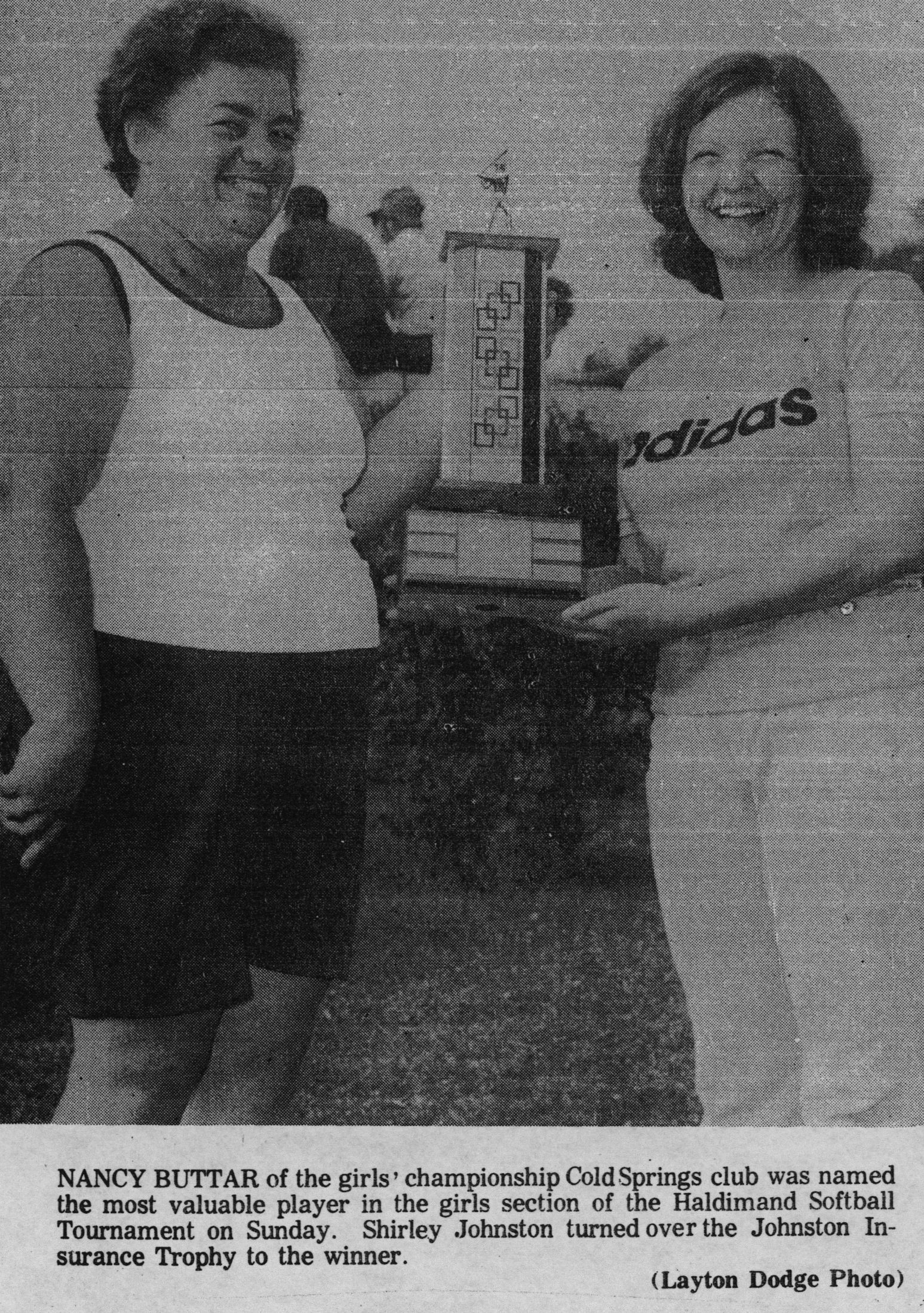 Softball -Grafton Tournament -1975 -Ladies-MVP