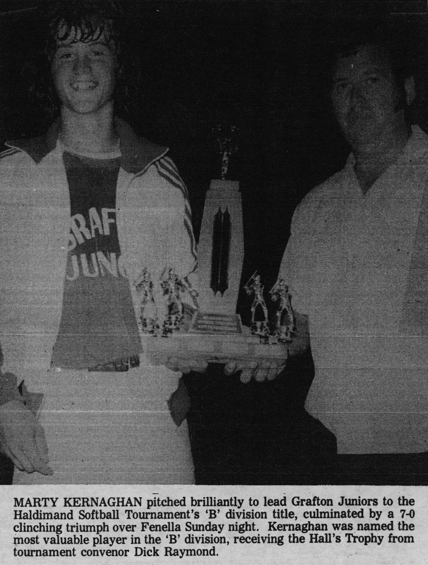 Softball -Grafton Tournament -1975 -Mens-B Div MVP