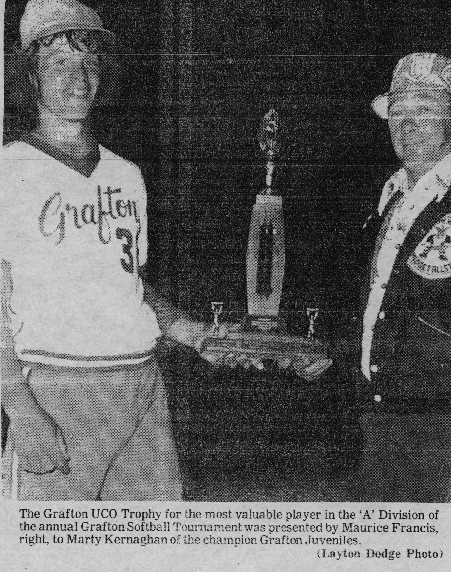 Softball -Grafton Tournament -1976 -Mens-MVP