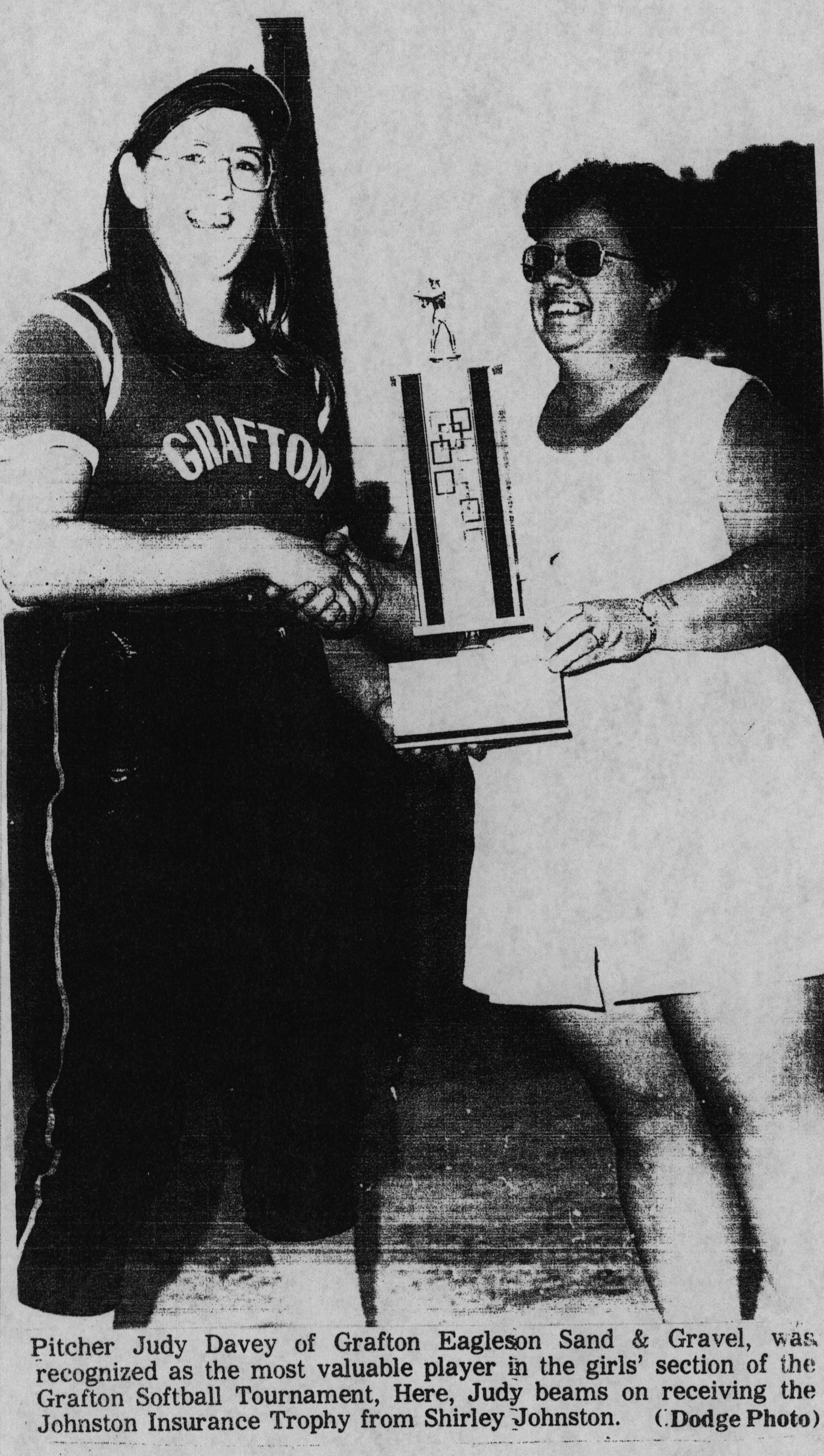 Softball -Grafton Tournament -1977 -Ladies-MVP