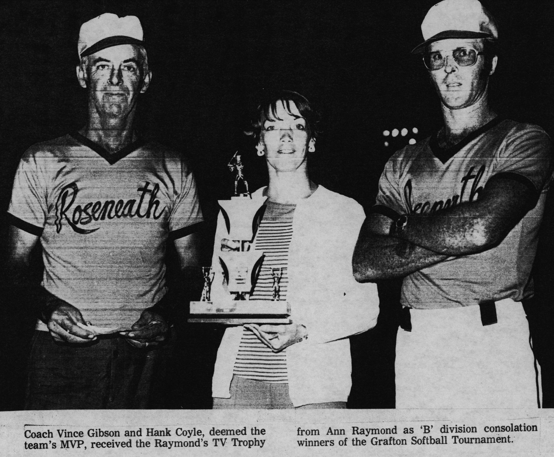Softball -Grafton Tournament -1977 -Mens-B Champs and MVP-Roseneath