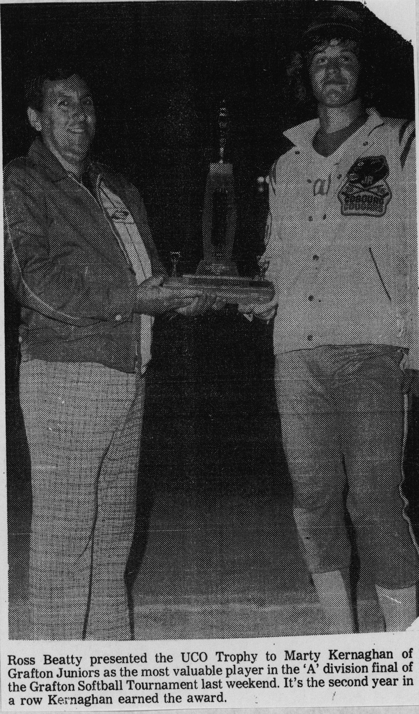 Softball -Grafton Tournament -1977 -Mens-MVP