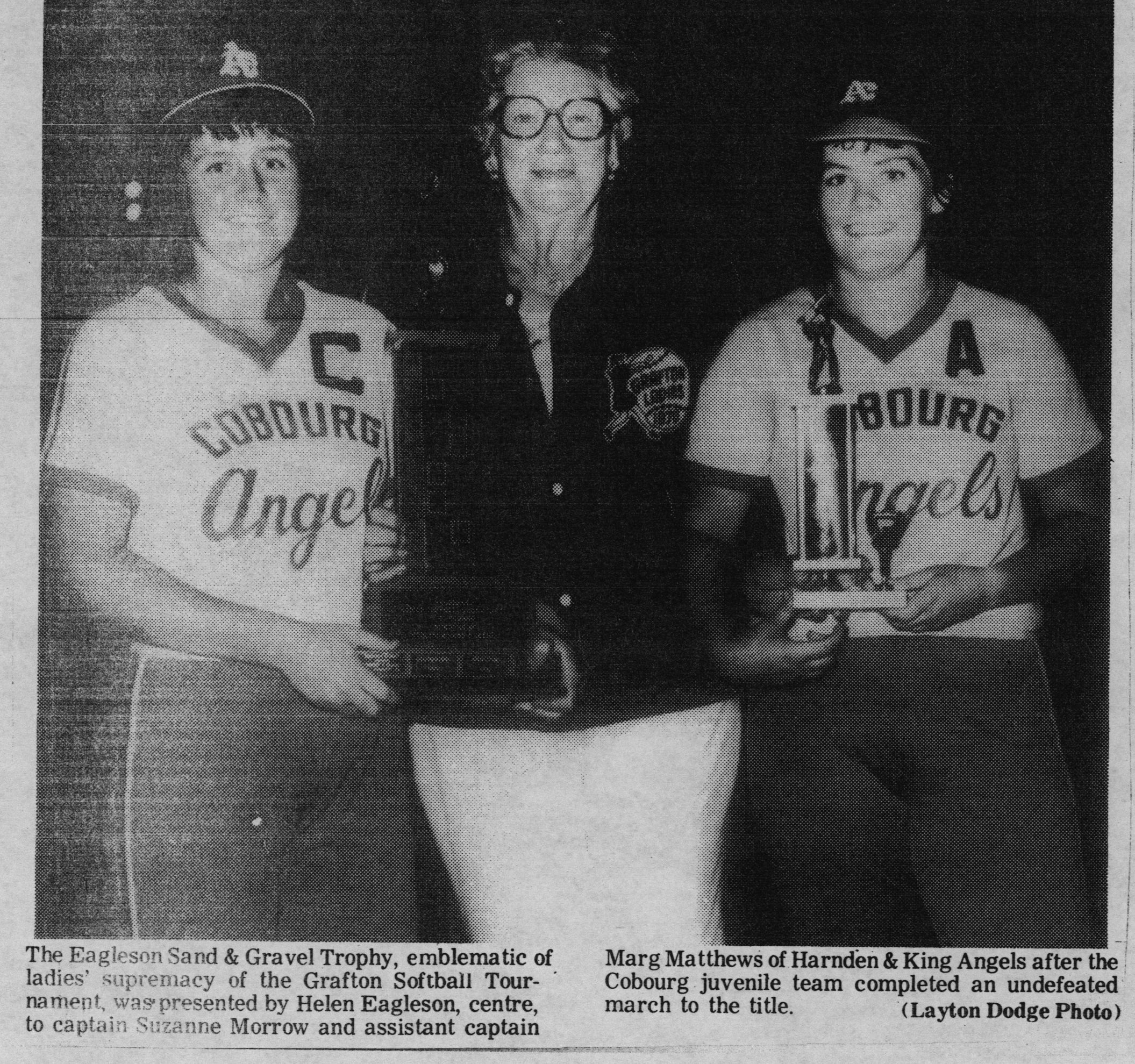 Softball -Grafton Tournament -1978 -Ladies-Champs-Cobourg Angels