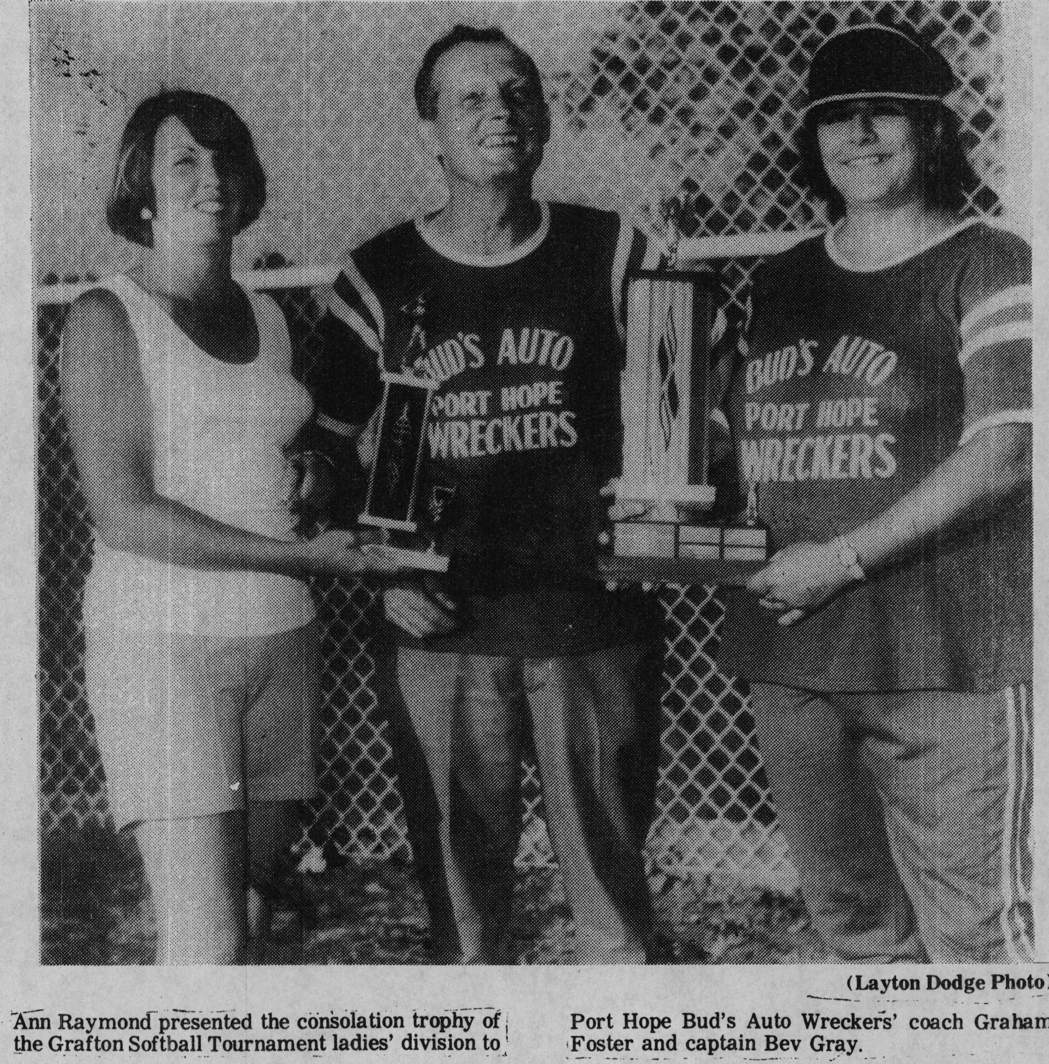 Softball -Grafton Tournament -1978 -Ladies-Consolation Champs-Port Hope Buds Auto