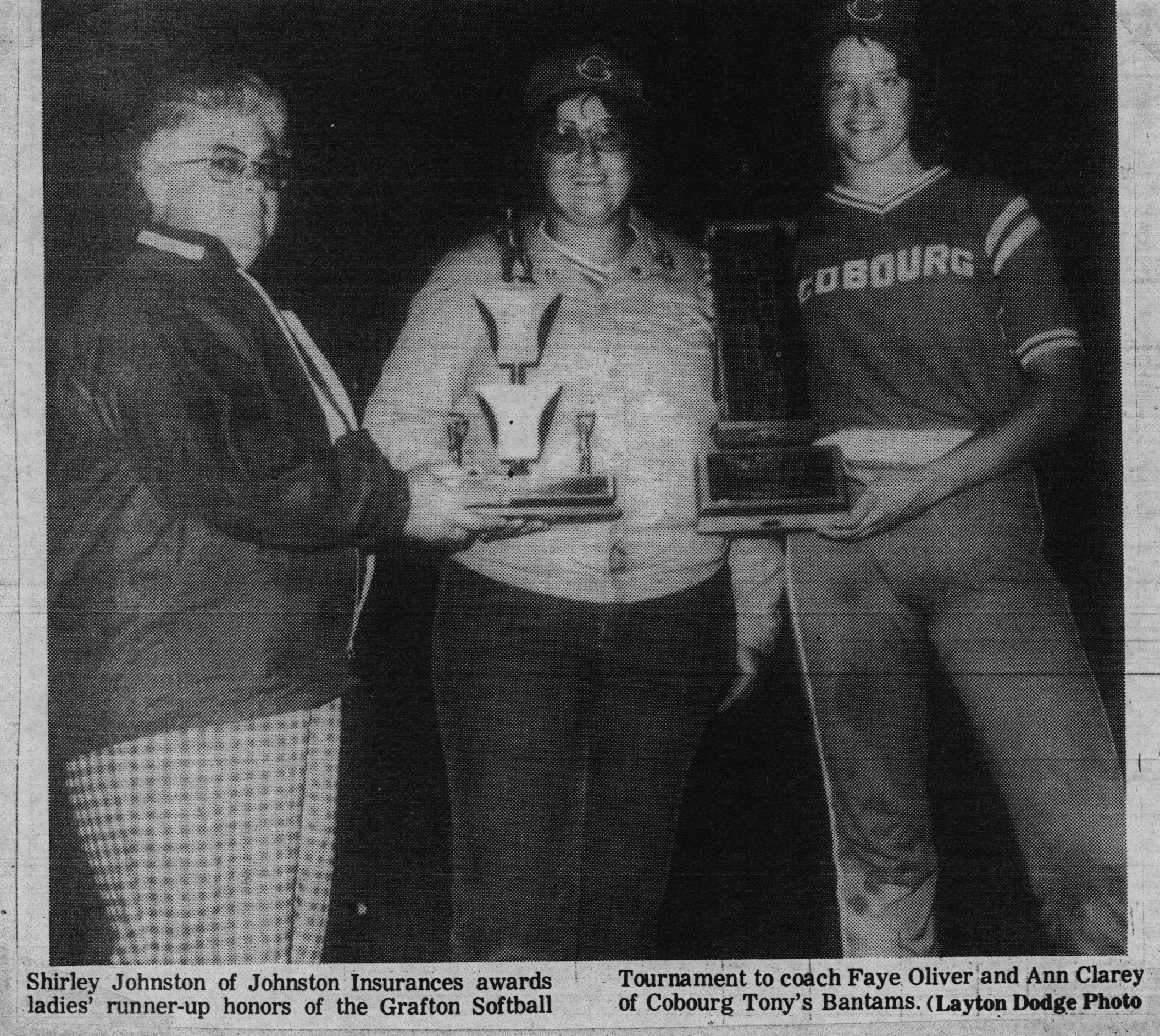 Softball -Grafton Tournament -1978 -Ladies-Runner Up- Cobourg Tonys
