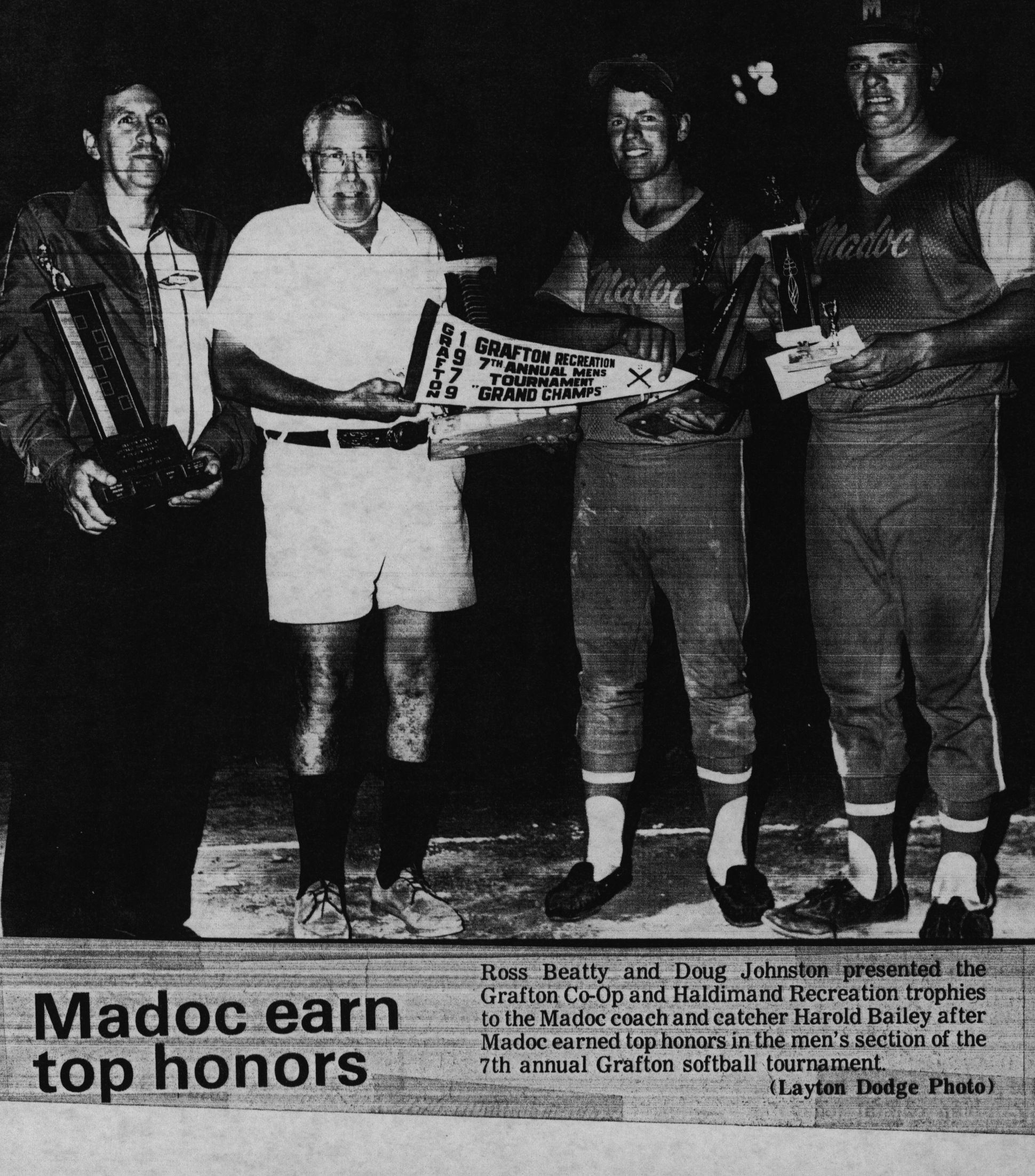 Softball -Grafton Tournament -1979 -Mens-Champs-Madoc