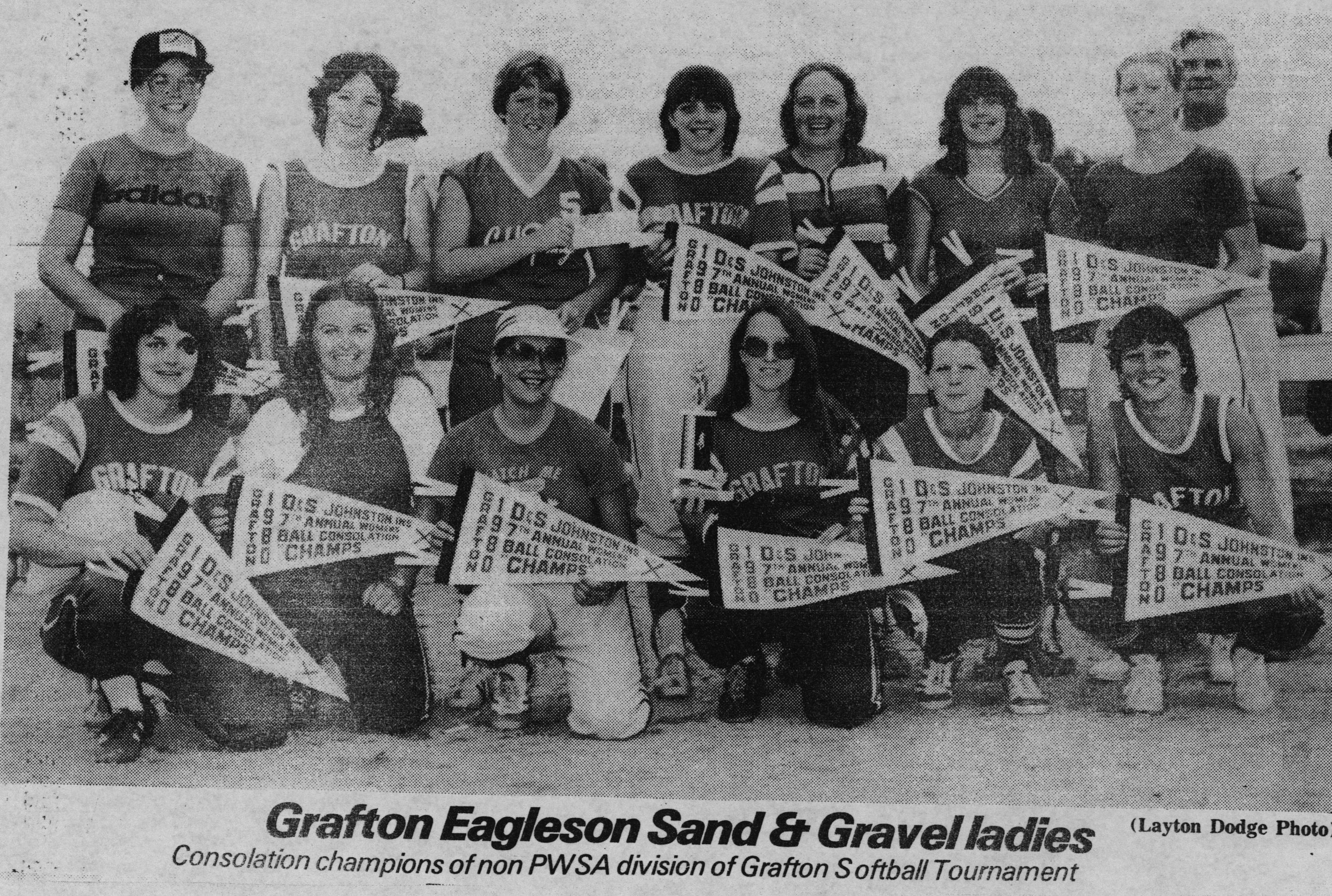Softball -Grafton Tournament -1980 -Ladies-Non PWSA Cons Champs - Grafton Eagleson and Sand