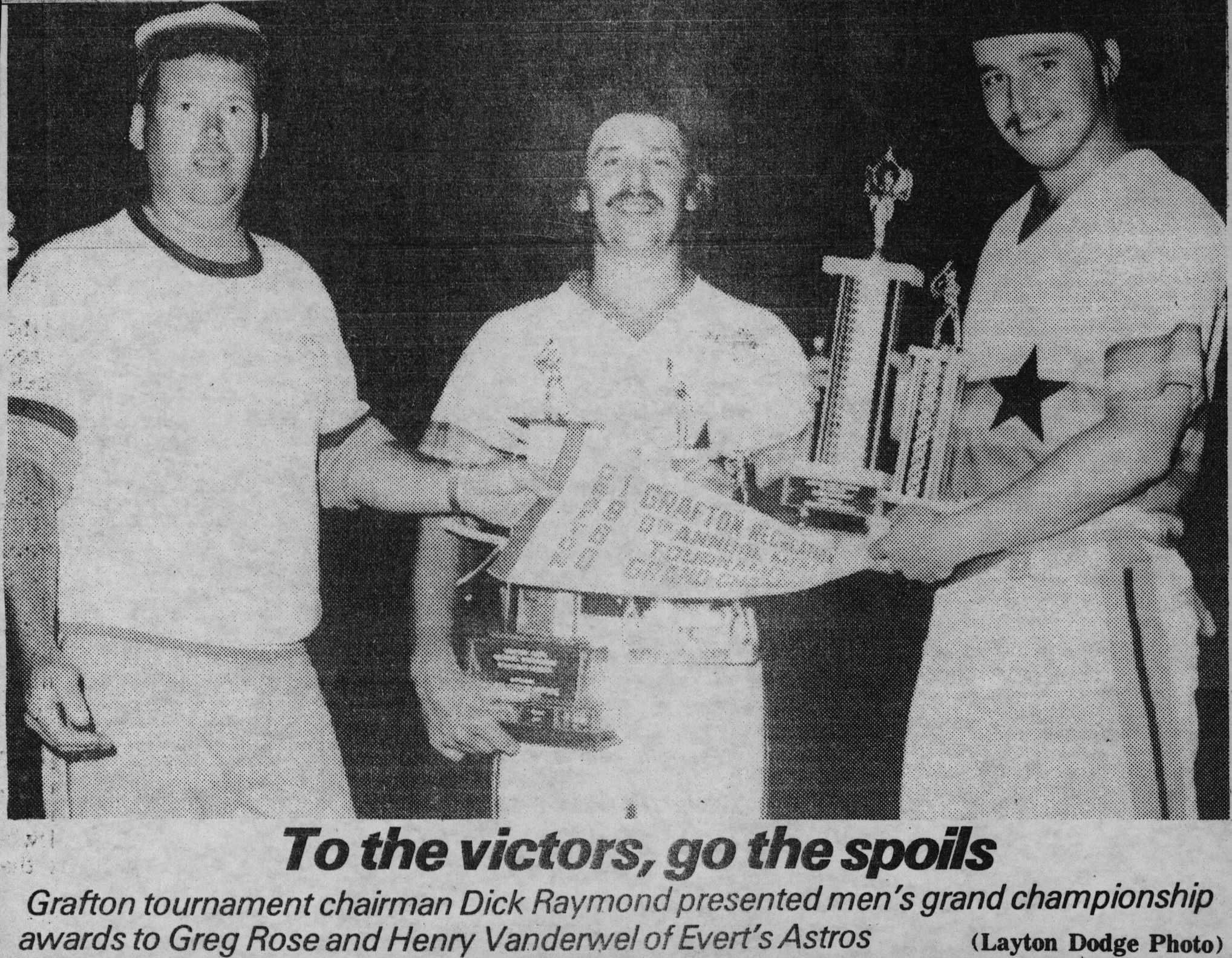 Softball -Grafton Tournament -1980 -Mens-A Champs - Everts Astros