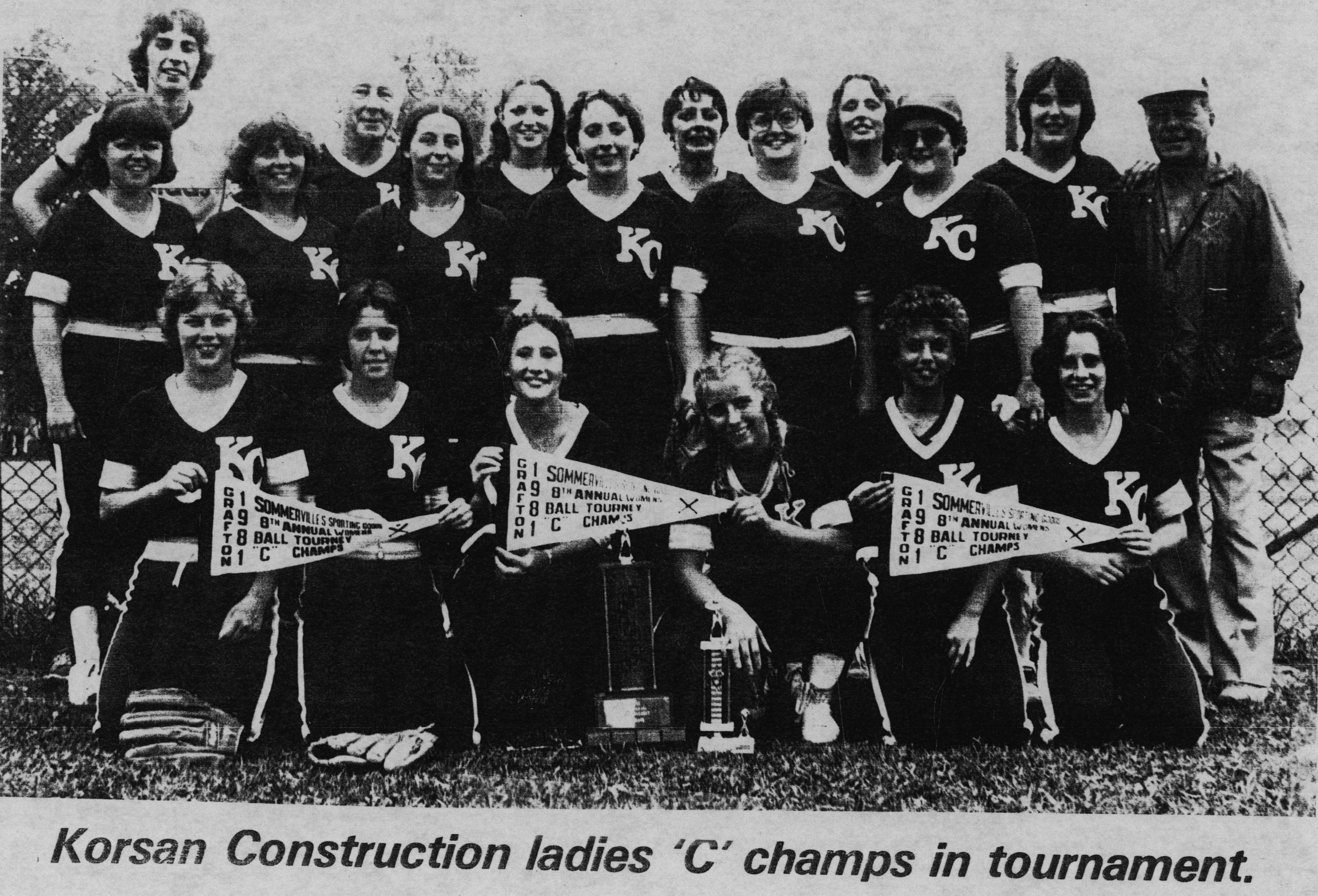Softball -Grafton Tournament -1981 -Ladies-C Champs-Korsan