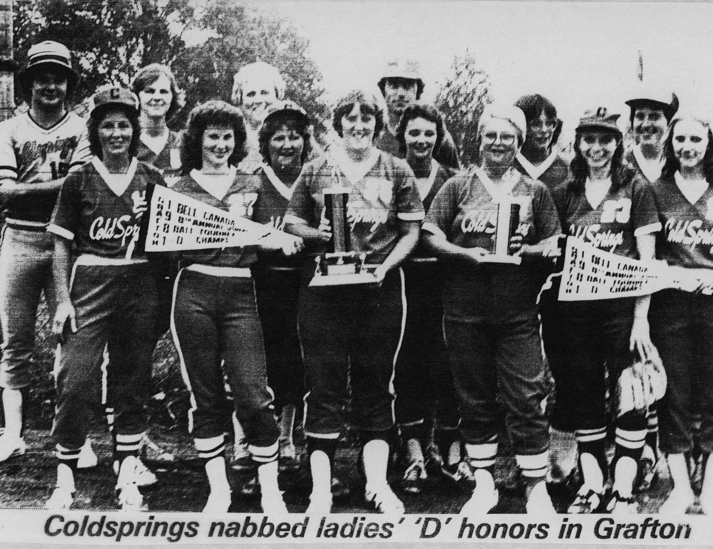 Softball -Grafton Tournament -1981 -Ladies-D Champs-Cold Springs