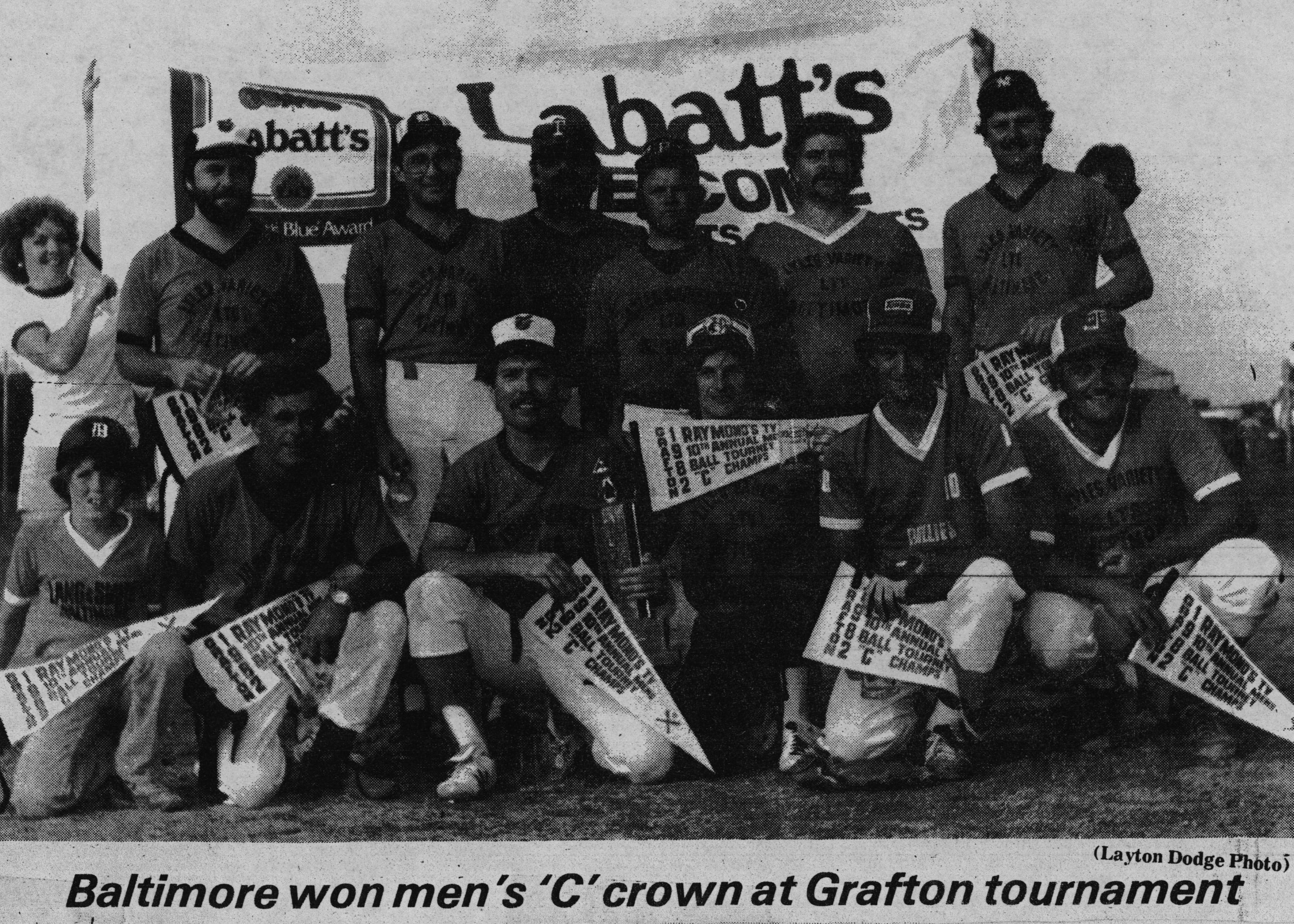 Softball -Grafton Tournament -1982 -Mens-C Champs-Baltimore