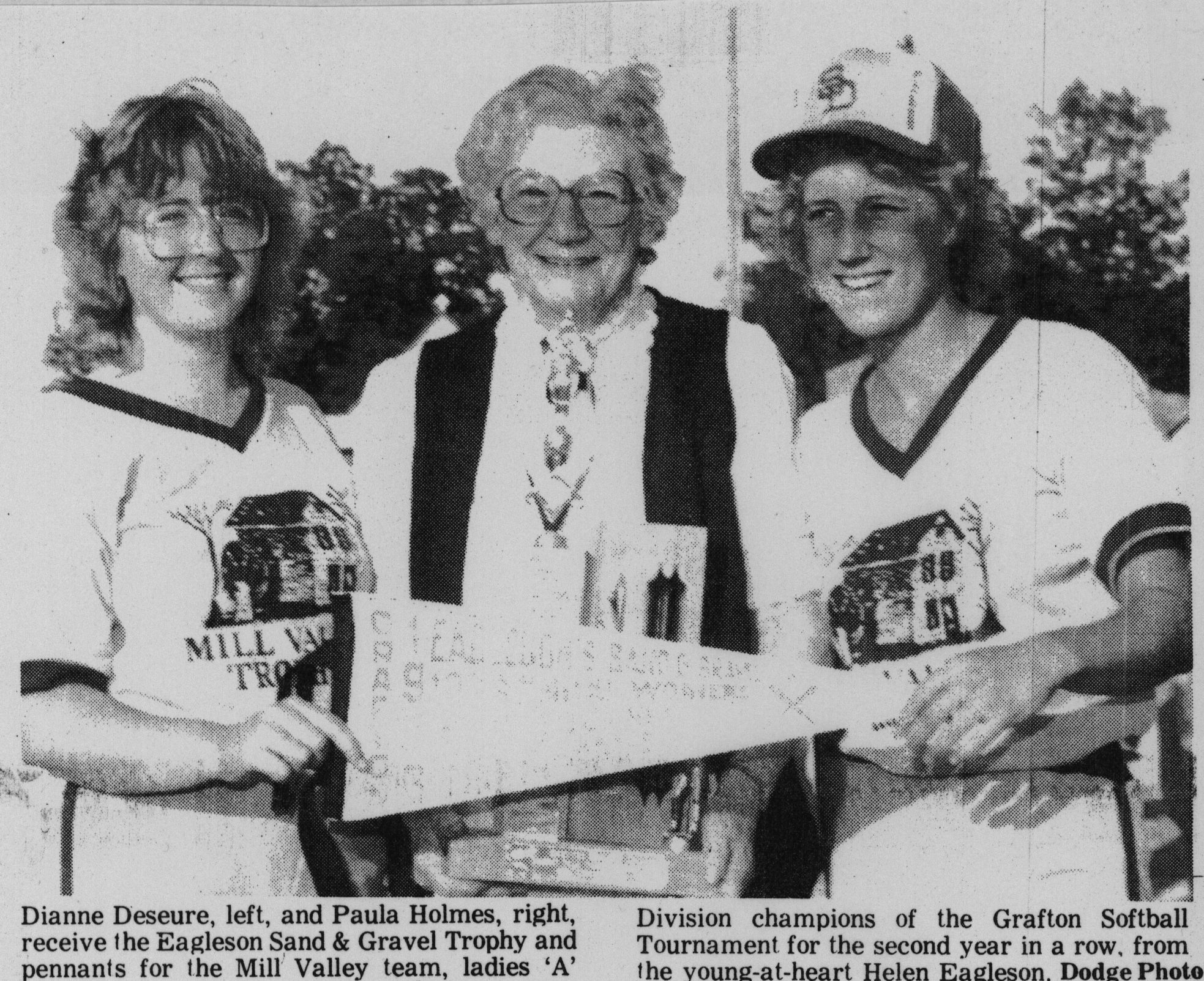 Softball -Grafton Tournament -1983 -Ladies-A Champs-Mill Valley