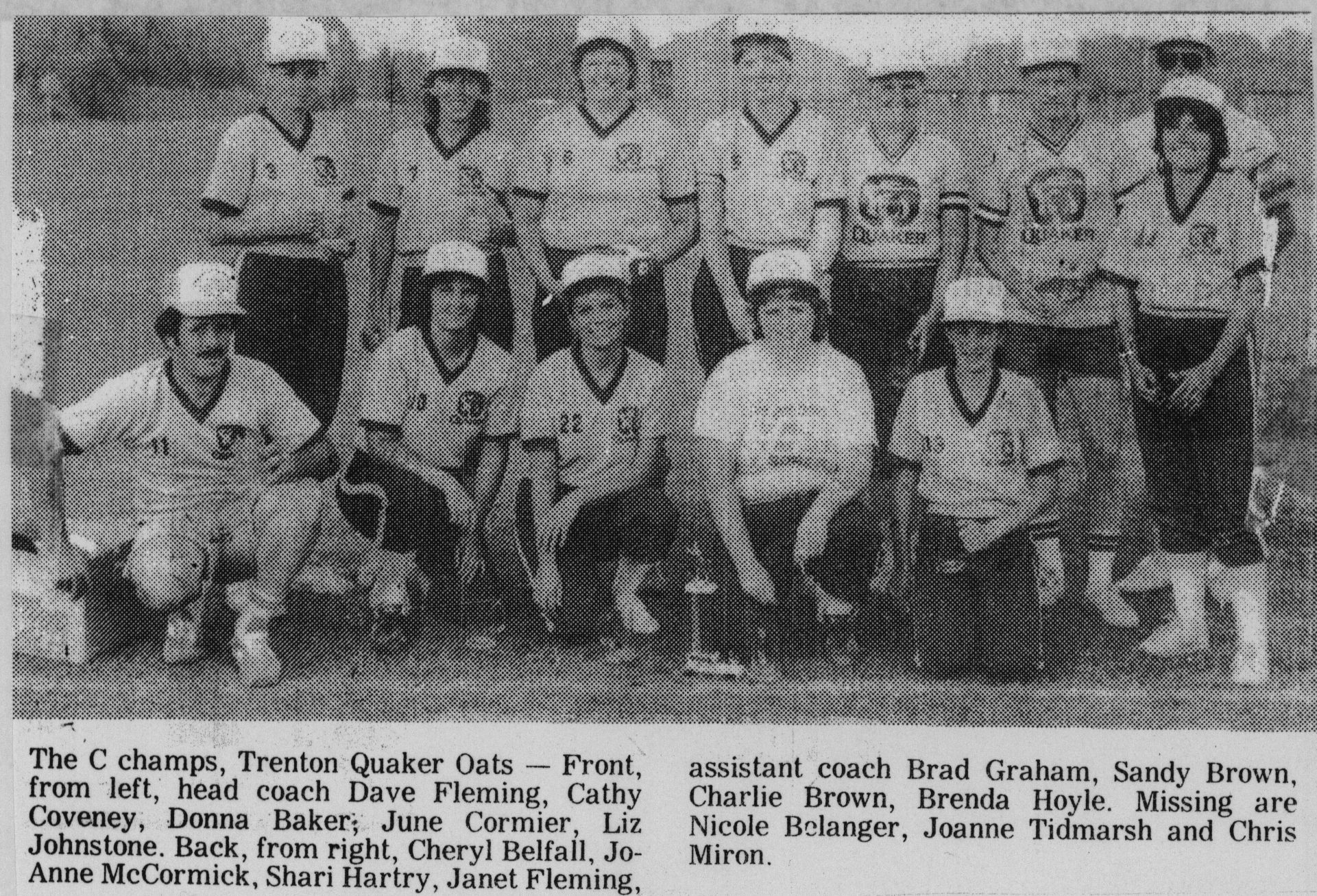 Softball -Grafton Tournament -1984 -Ladies-C Champs-Trenton Quaker Oats