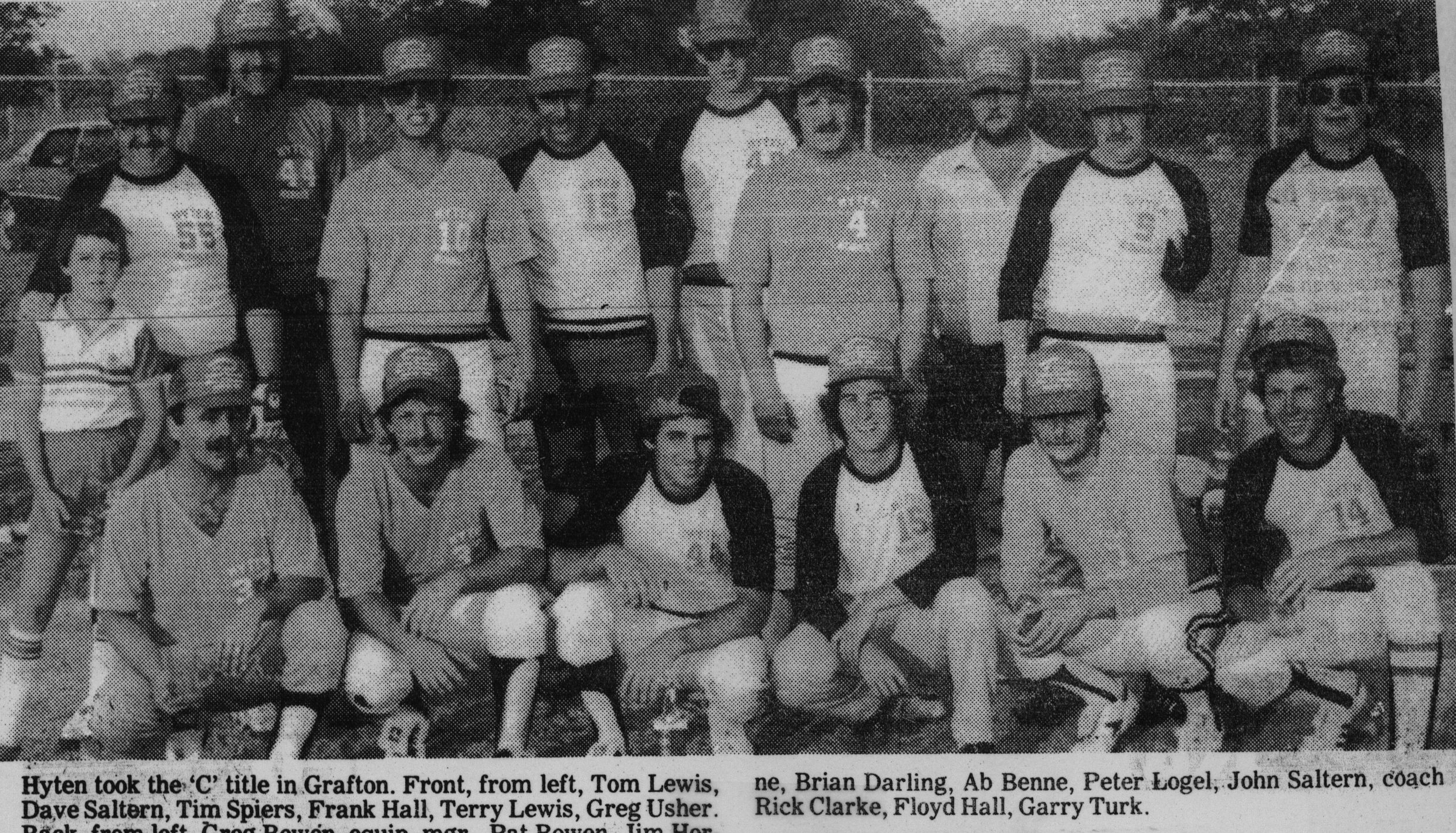 Softball -Grafton Tournament -1984 -Mens-C Champs-Hyten