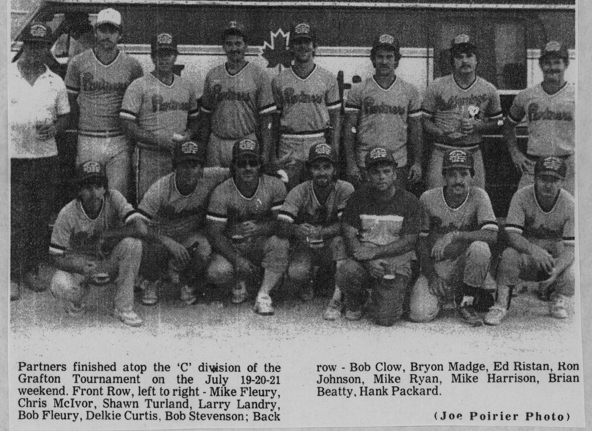 Softball -Grafton Tournament -1985 -Mens-C Champs-Partners