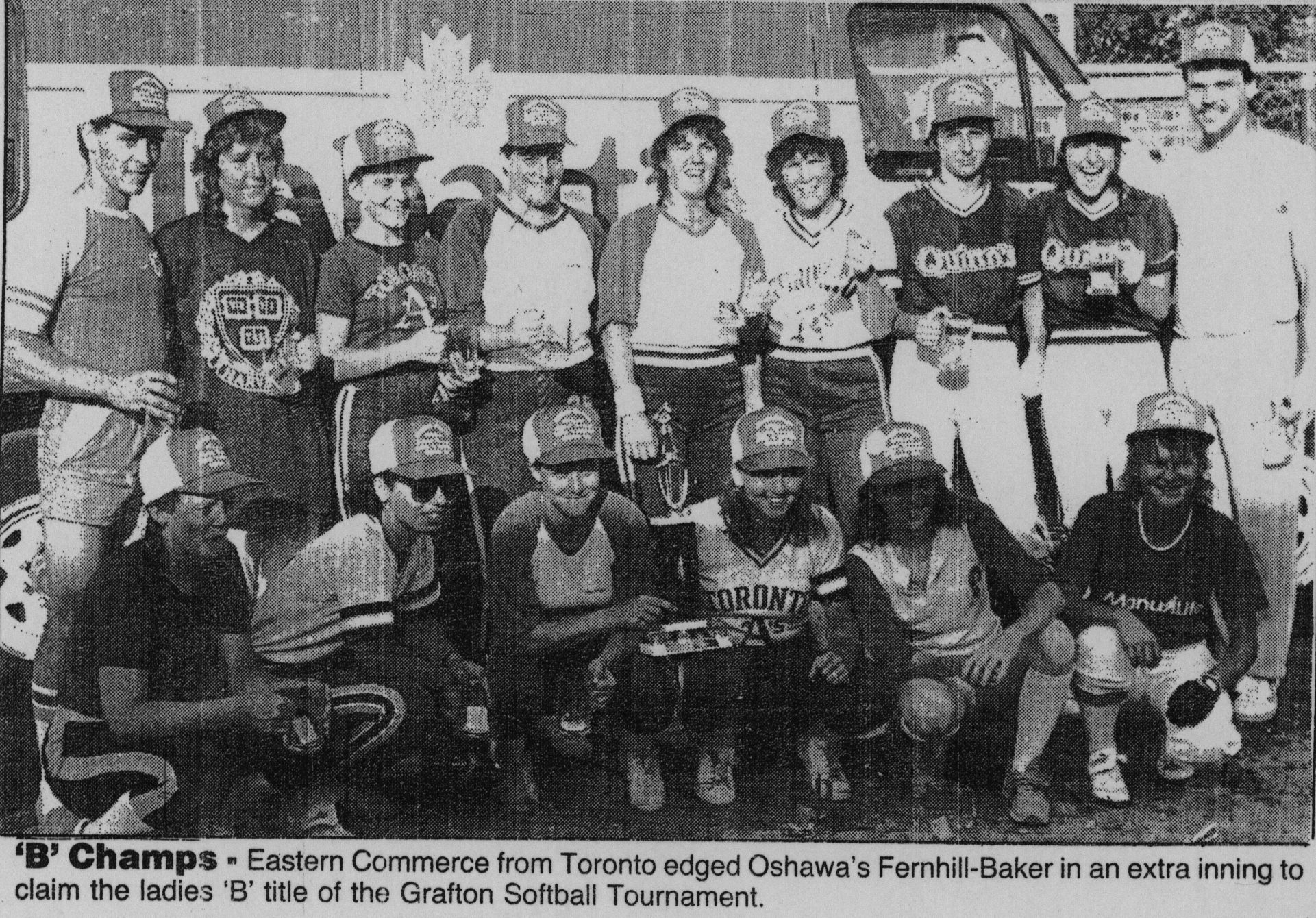 Softball -Grafton Tournament -1986 -Ladies-B Champs-Eastern Commerce