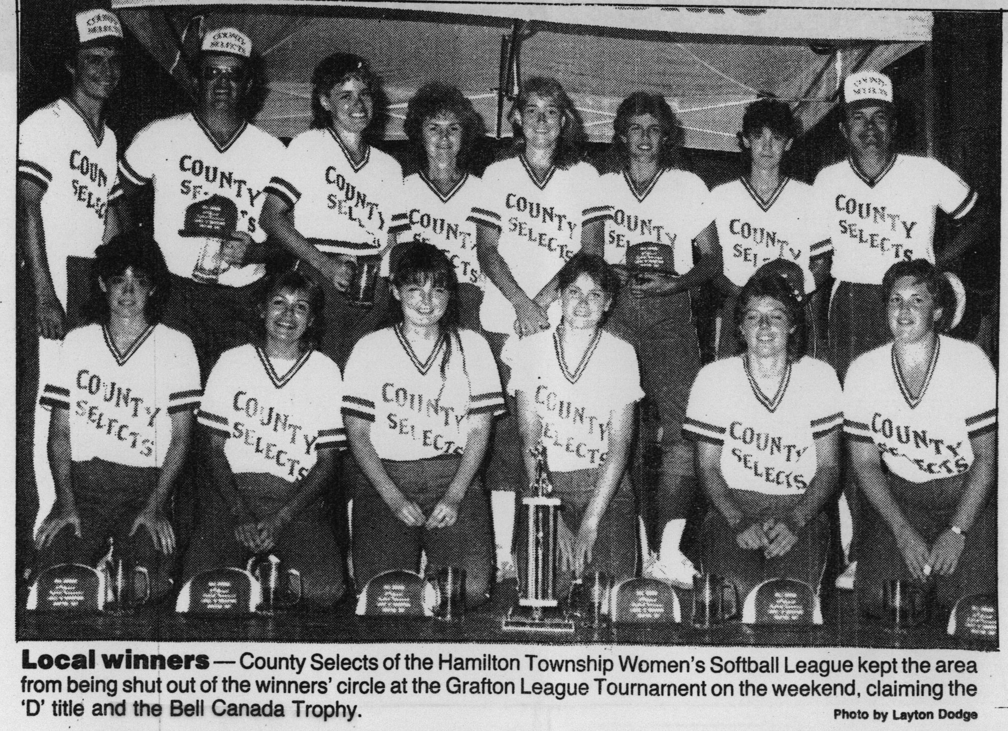 Softball -Grafton Tournament -1987 -Ladies-D Champs-Hamilton Township County Selects