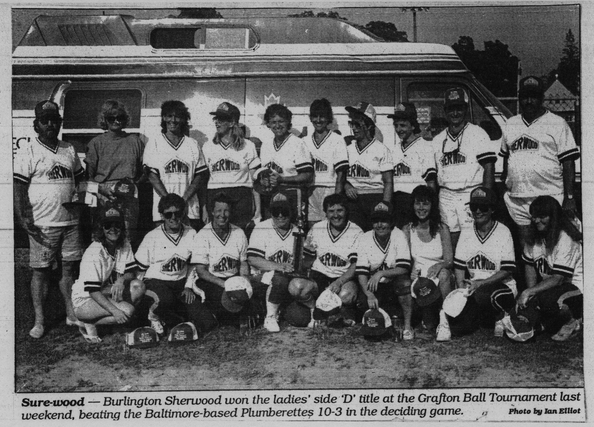 Softball -Grafton Tournament -1989 -Ladies-D Champs-Burlington Sherwood