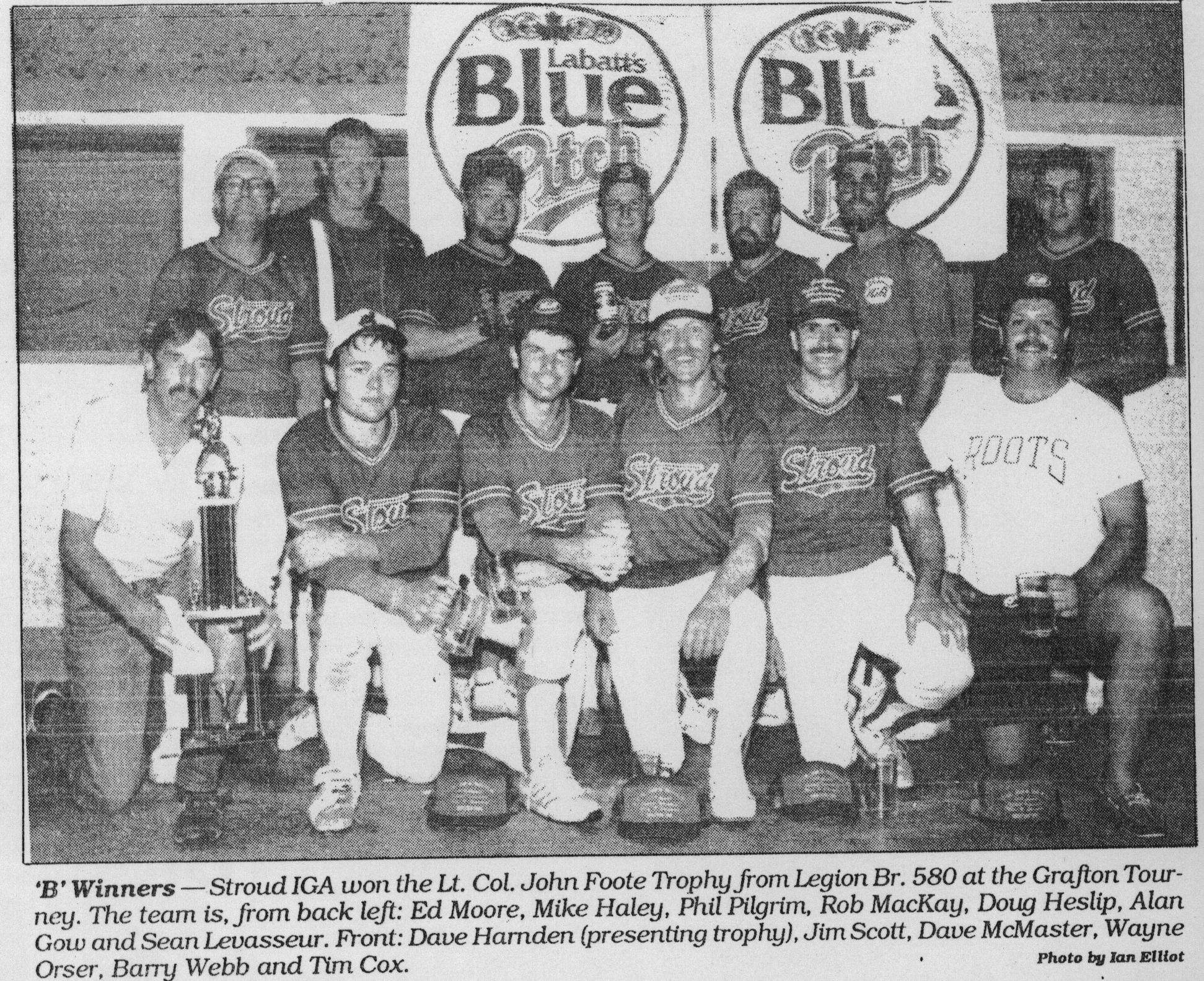 Softball -Grafton Tournament -1990 -Mens-B Champs-Stroud IGA