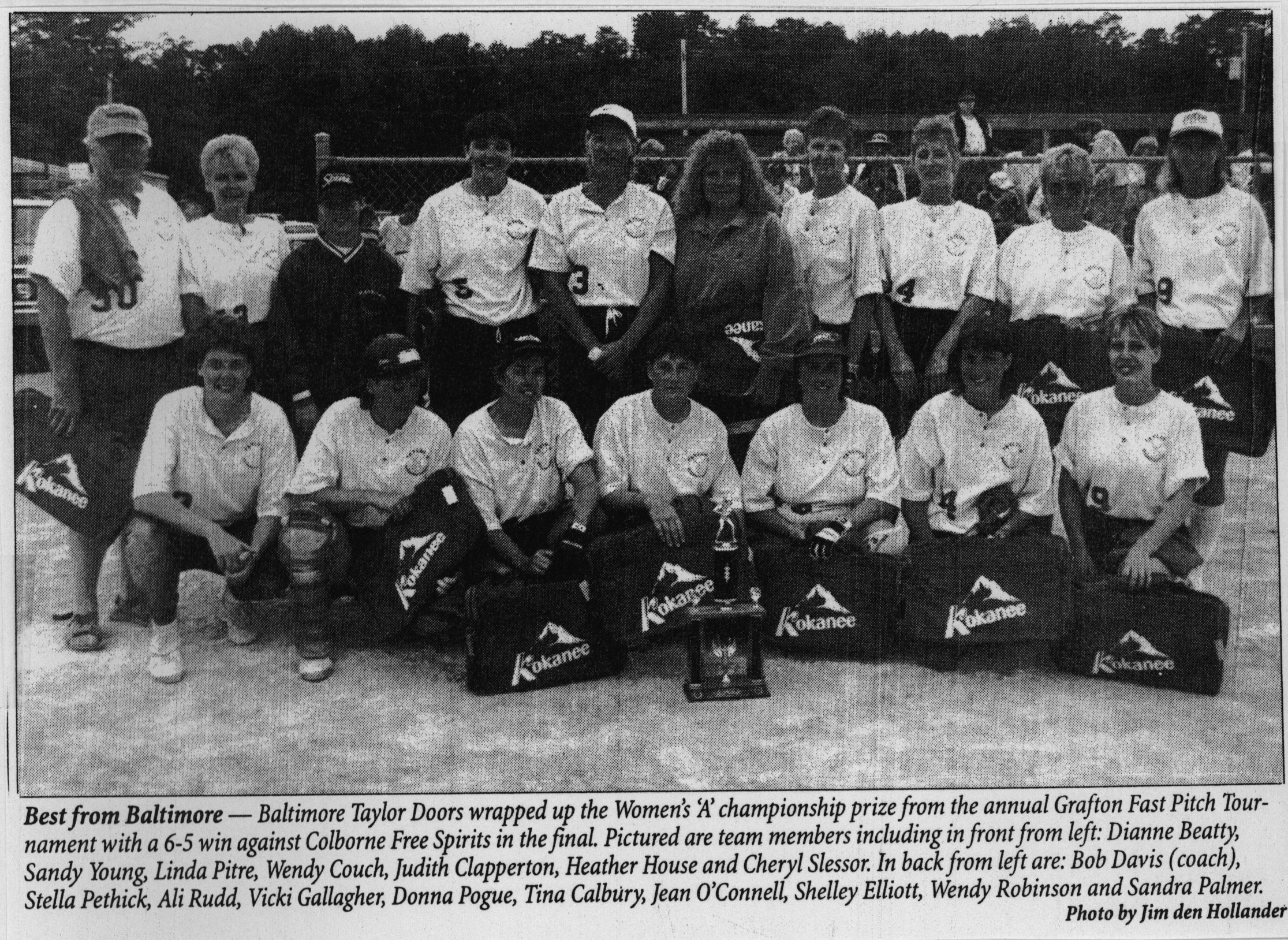 Softball -Grafton Tournament -1997 -Ladies-A Champs-Baltimore