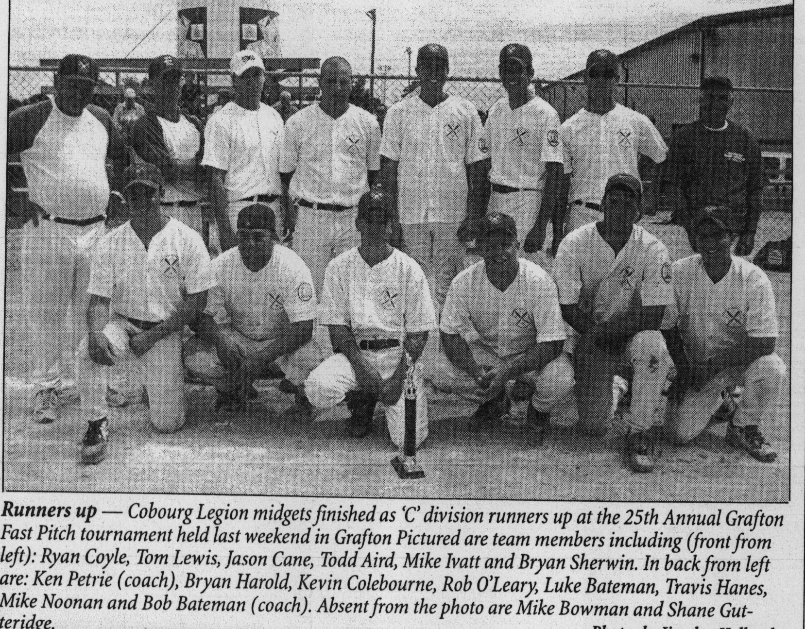 Softball -Grafton Tournament -1997 -Mens-C Runner Up-Cobourg Legion Midgets