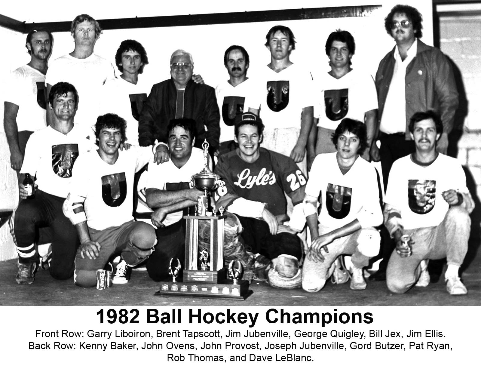 11JJ- 1982 Cobourg Ball Hockey League -Champs